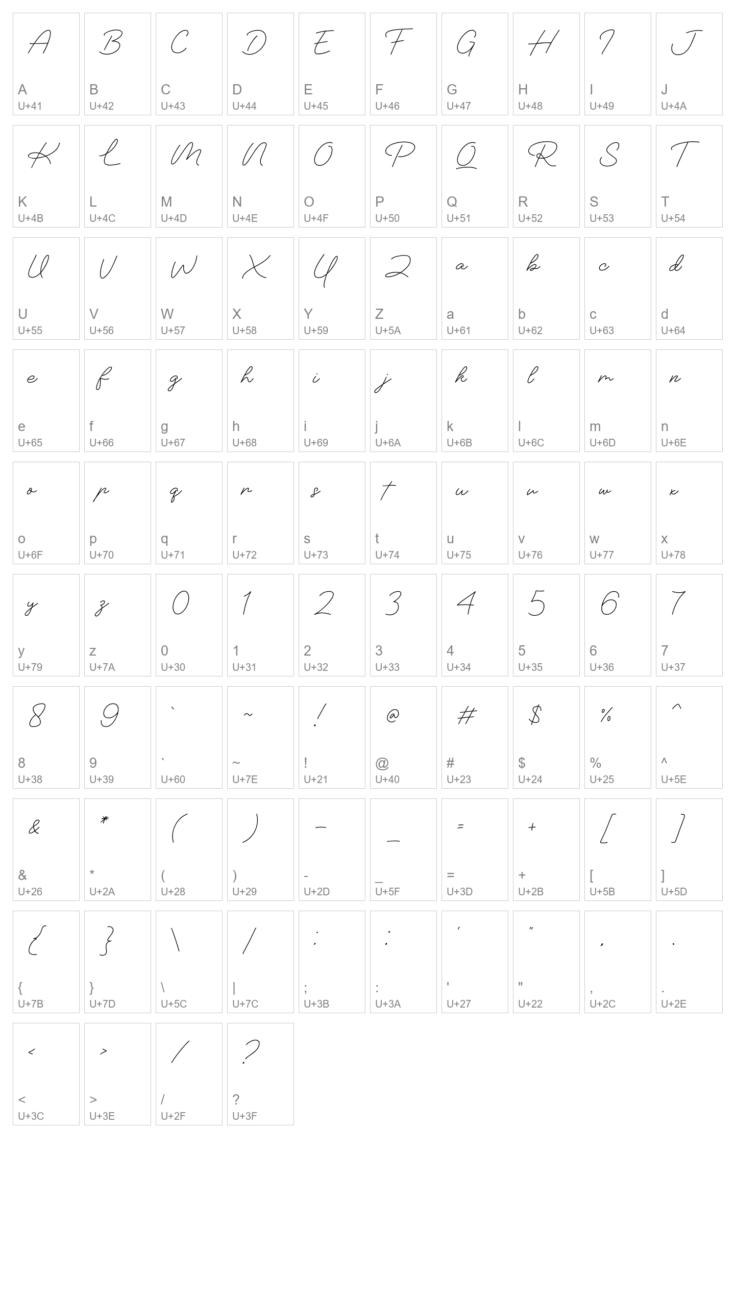Character Map Image