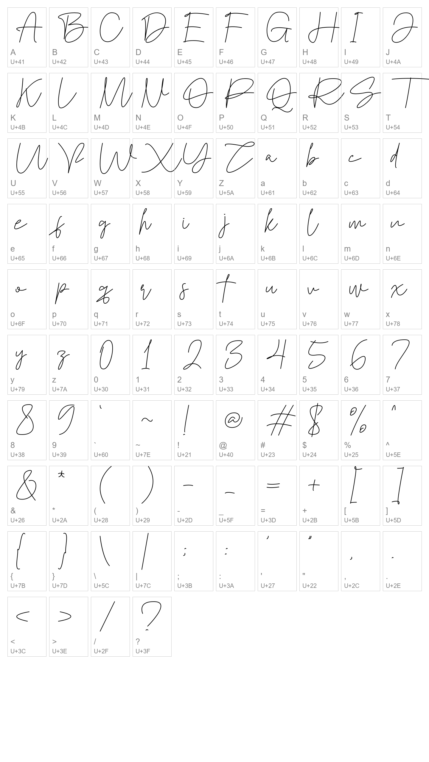 Character Map Image