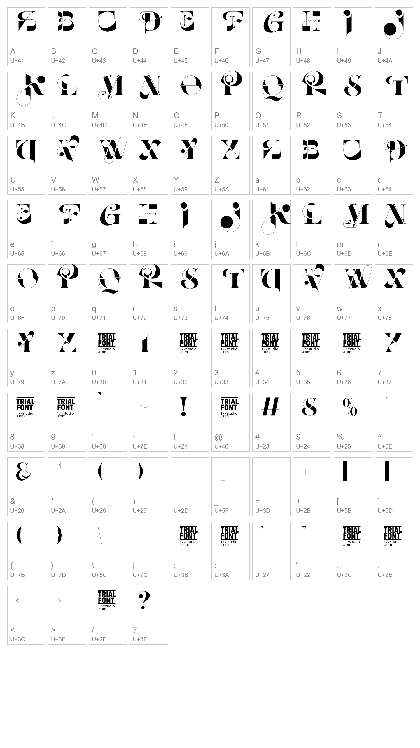 Character Map Image
