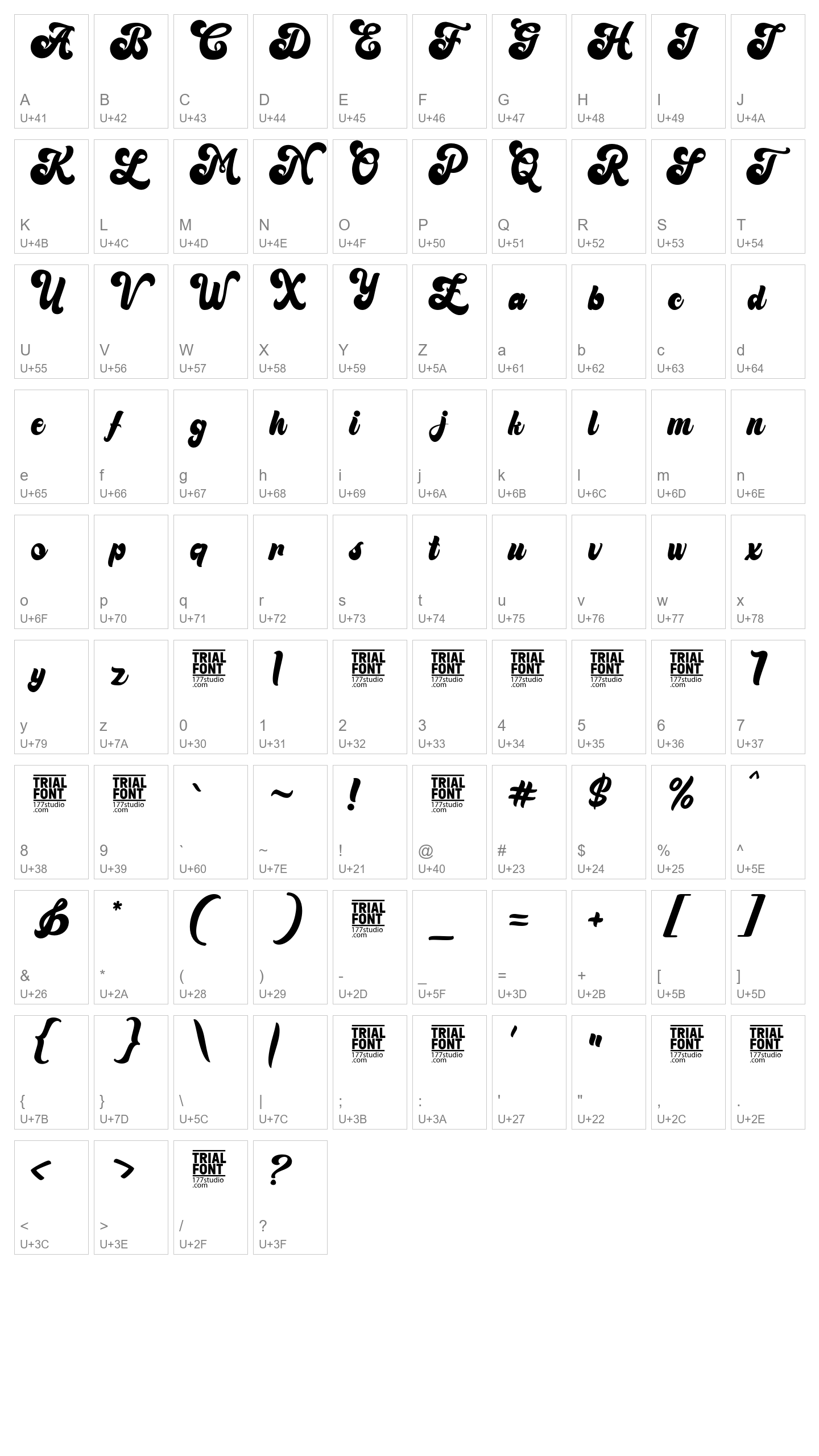 Character Map Image
