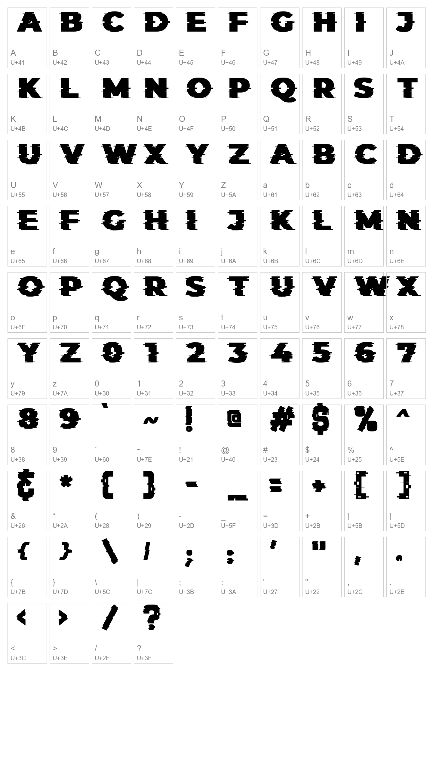 Character Map Image