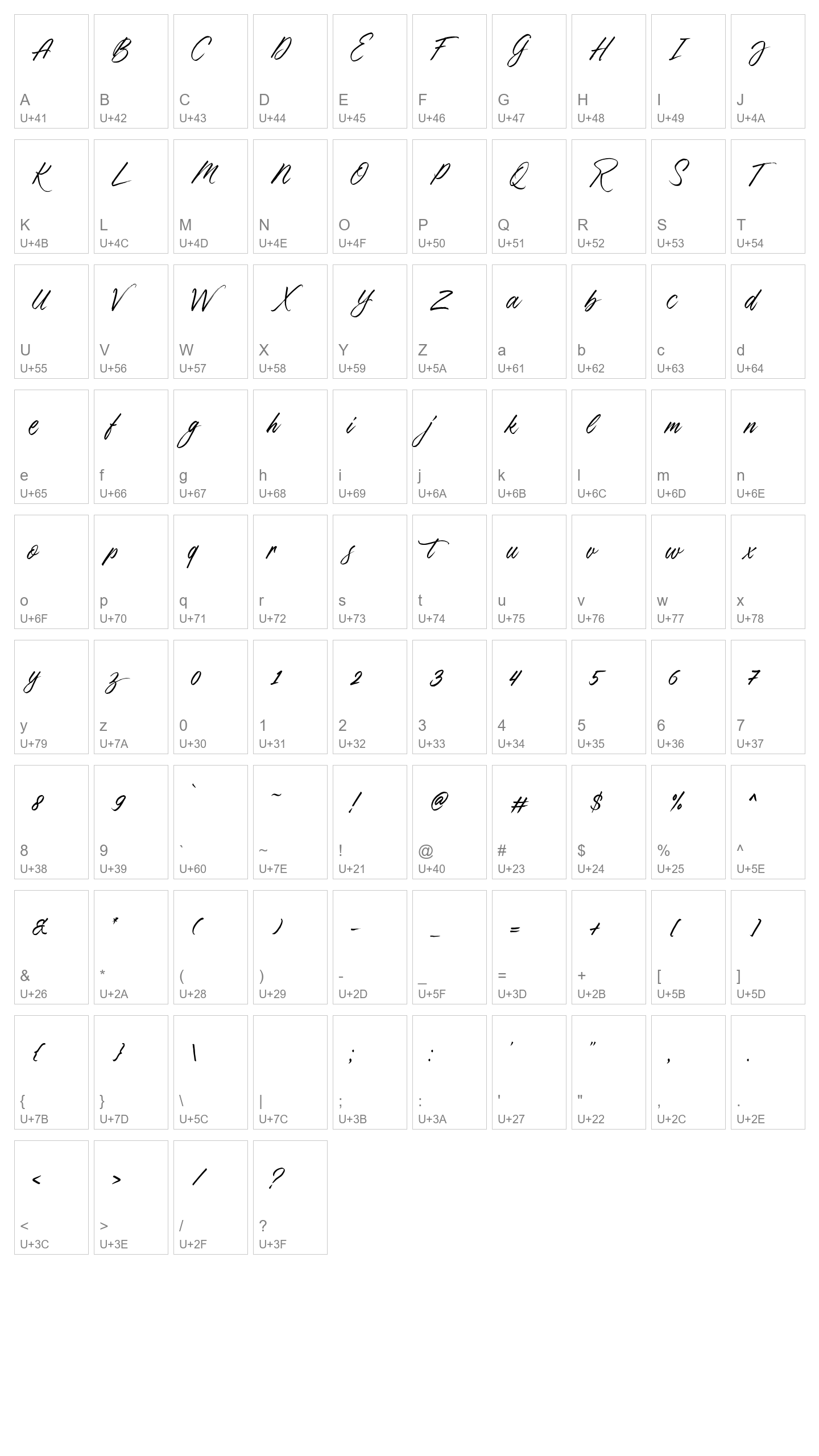 Character Map Image