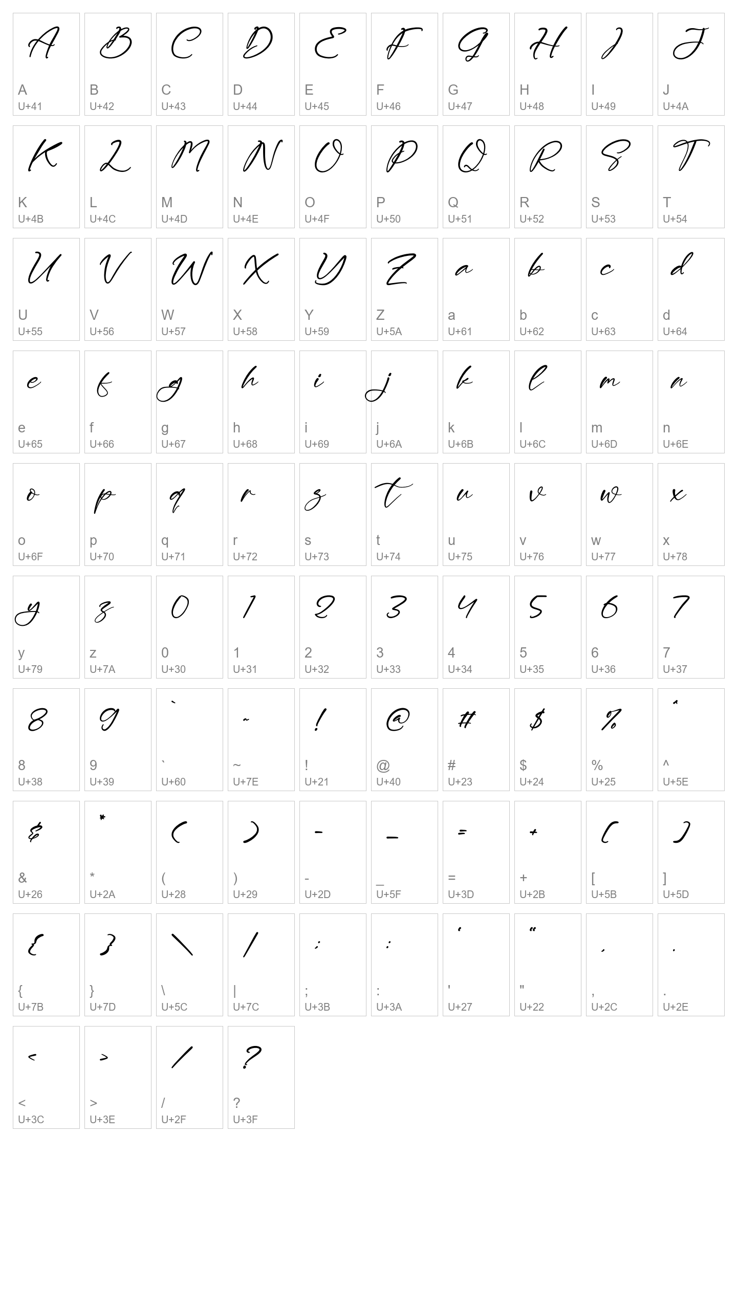 Character Map Image