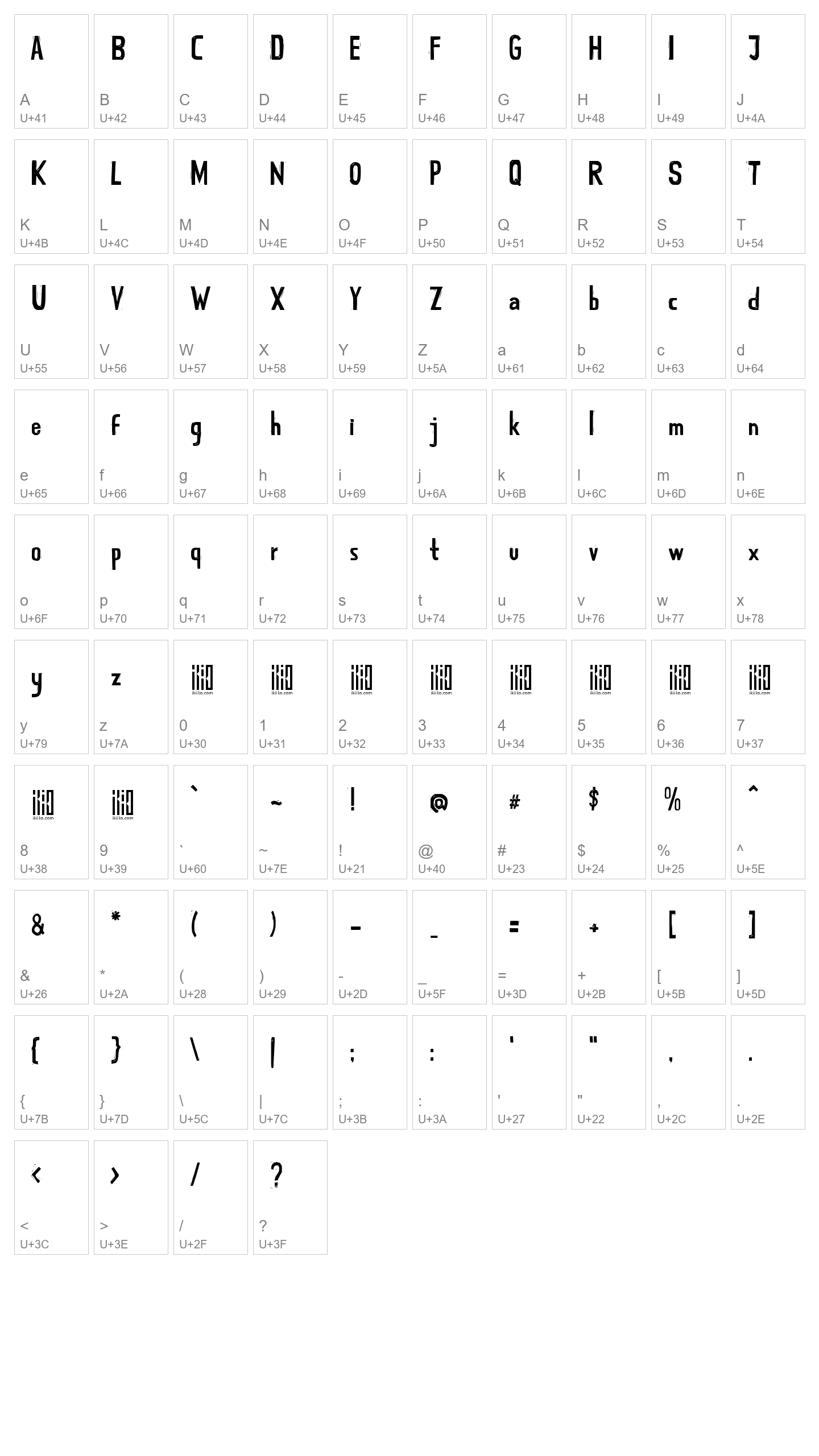 Character Map Image