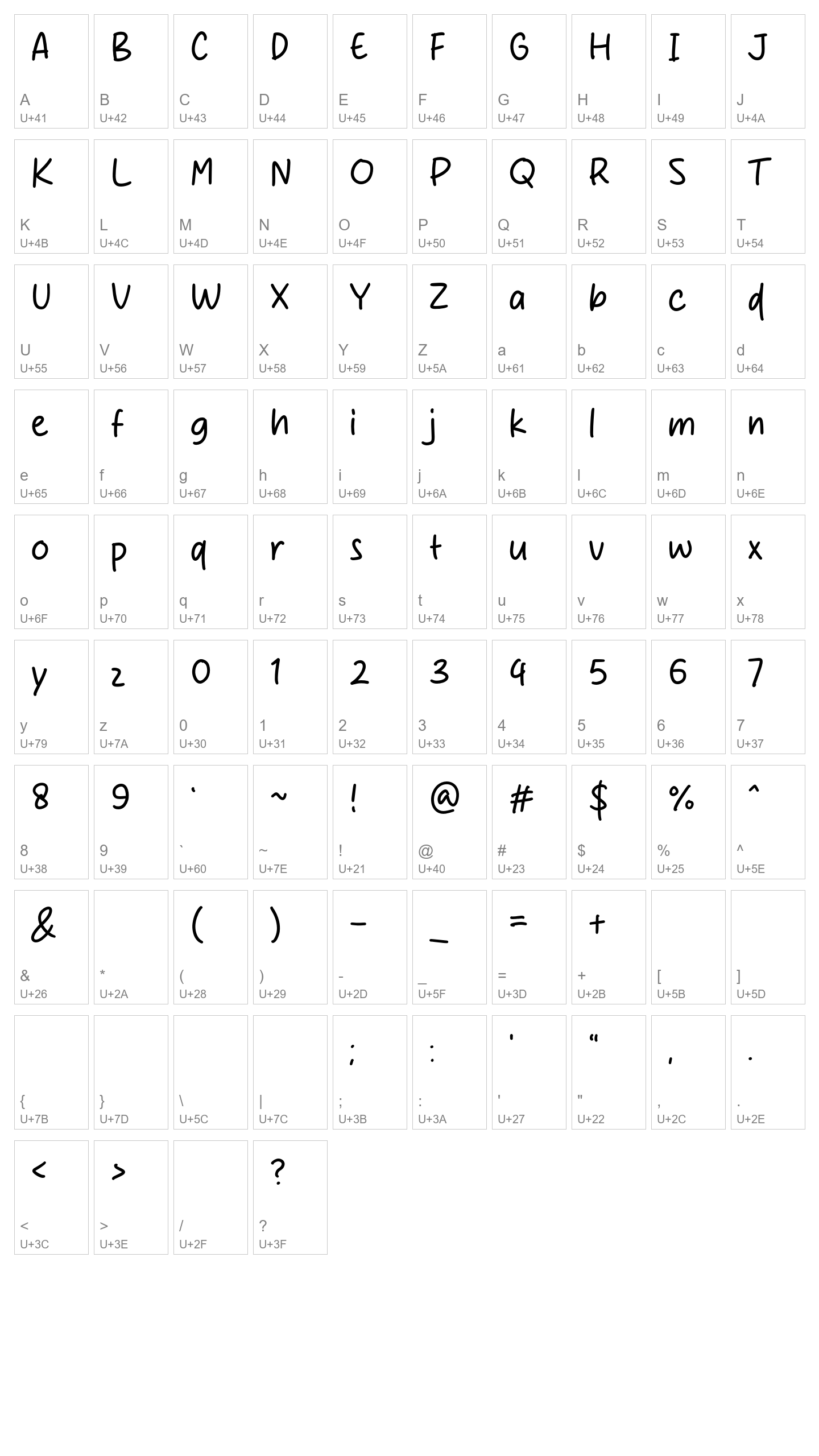 Character Map Image
