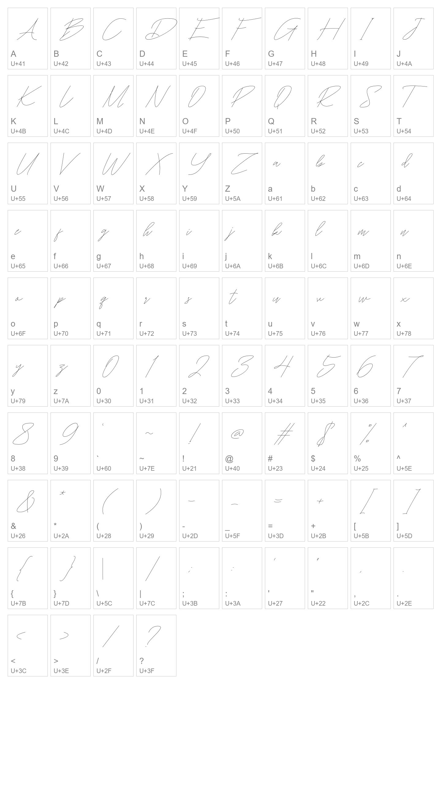 Character Map Image