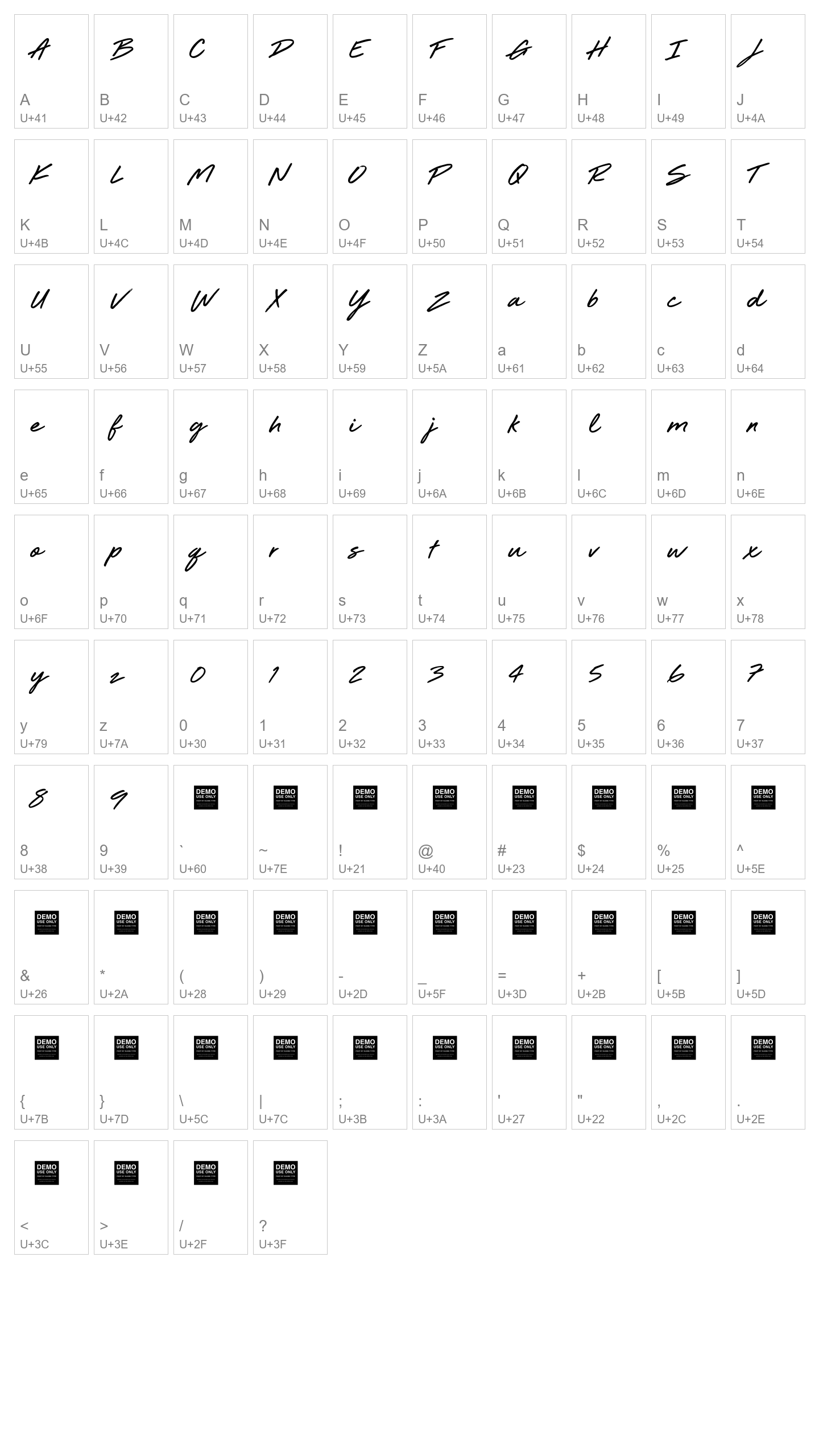 Character Map Image