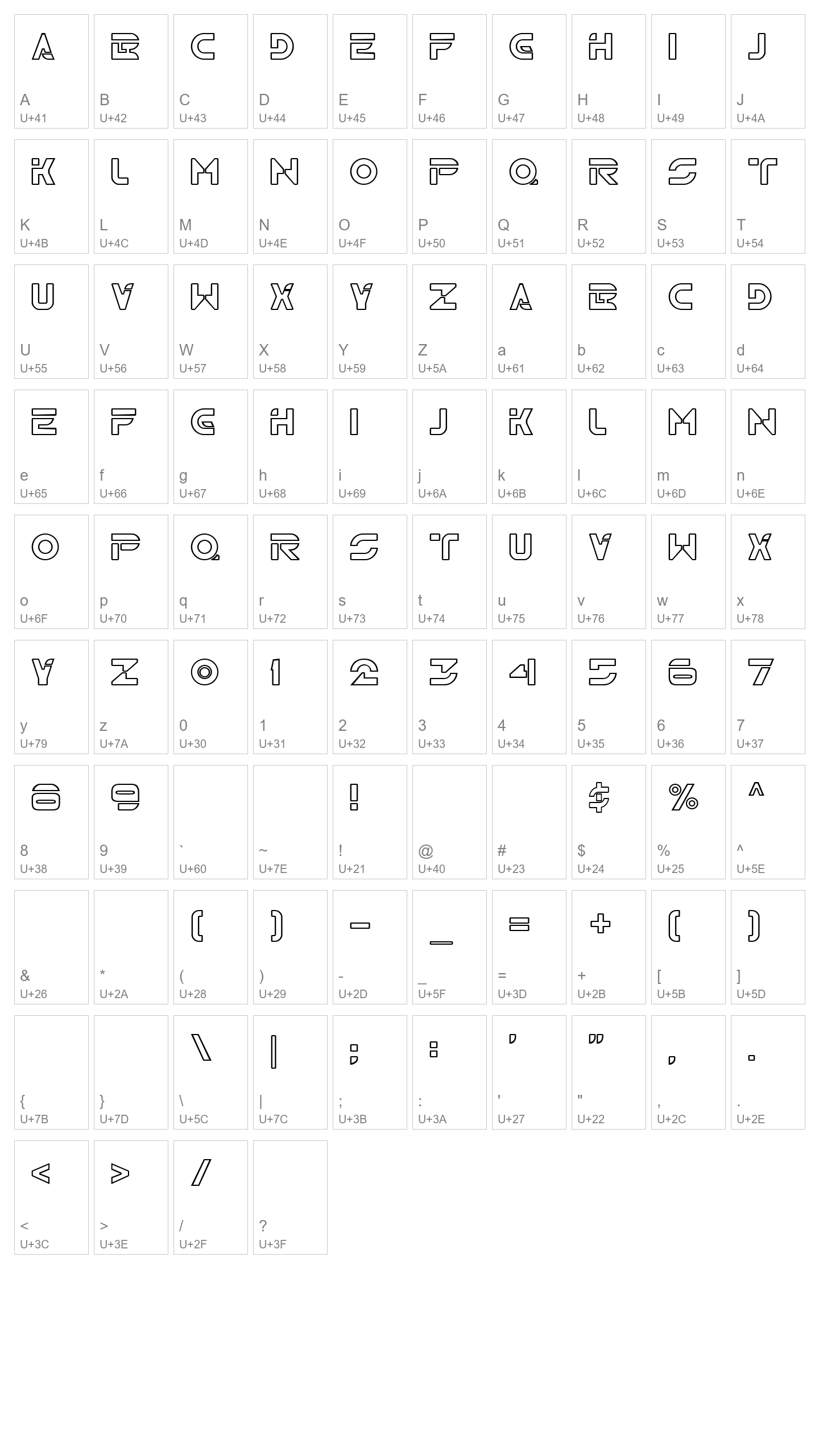 Character Map Image