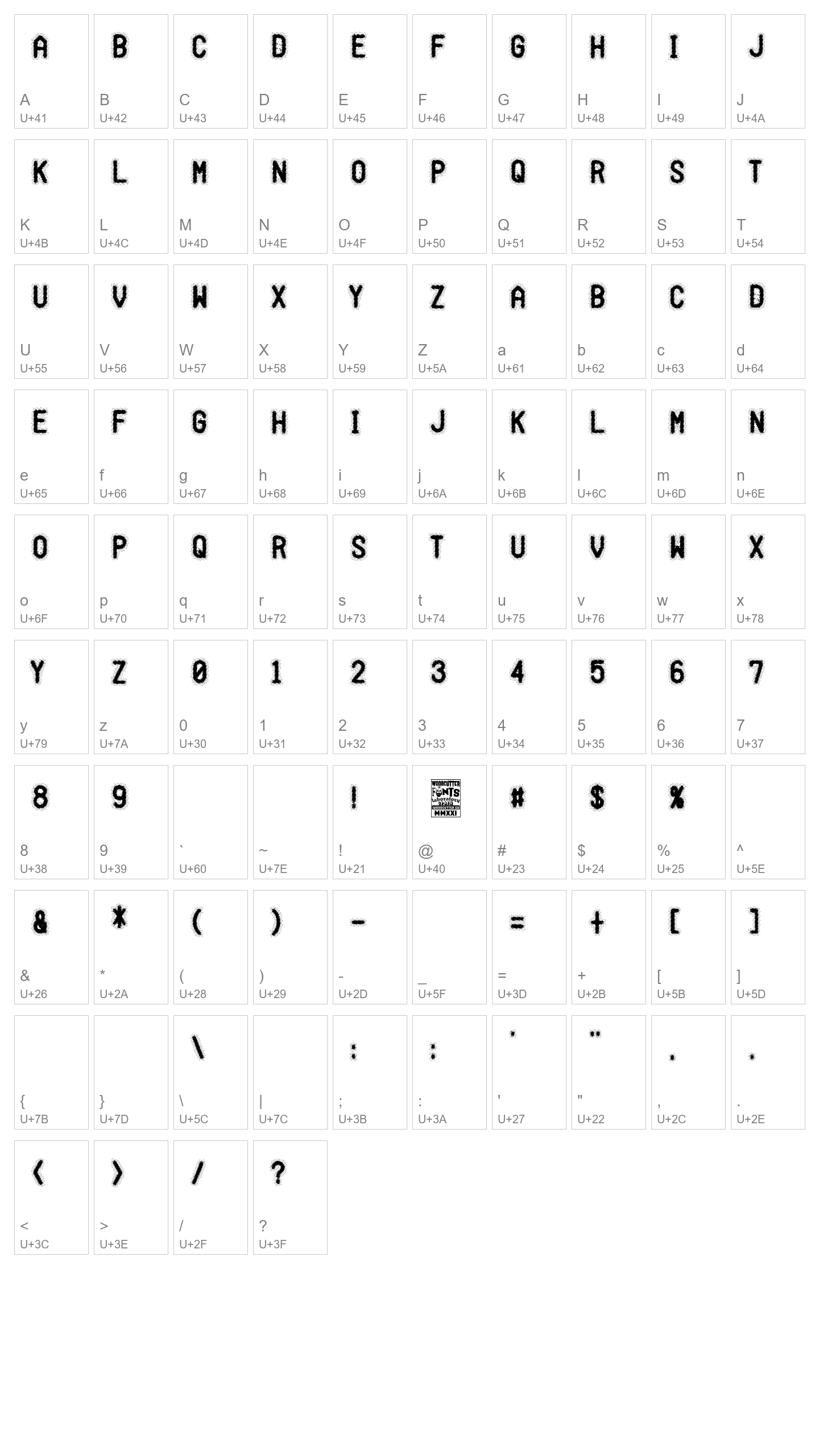 Character Map Image