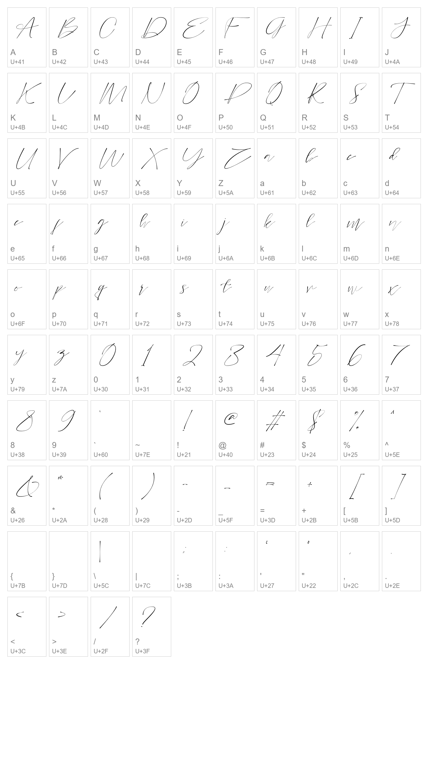 Character Map Image