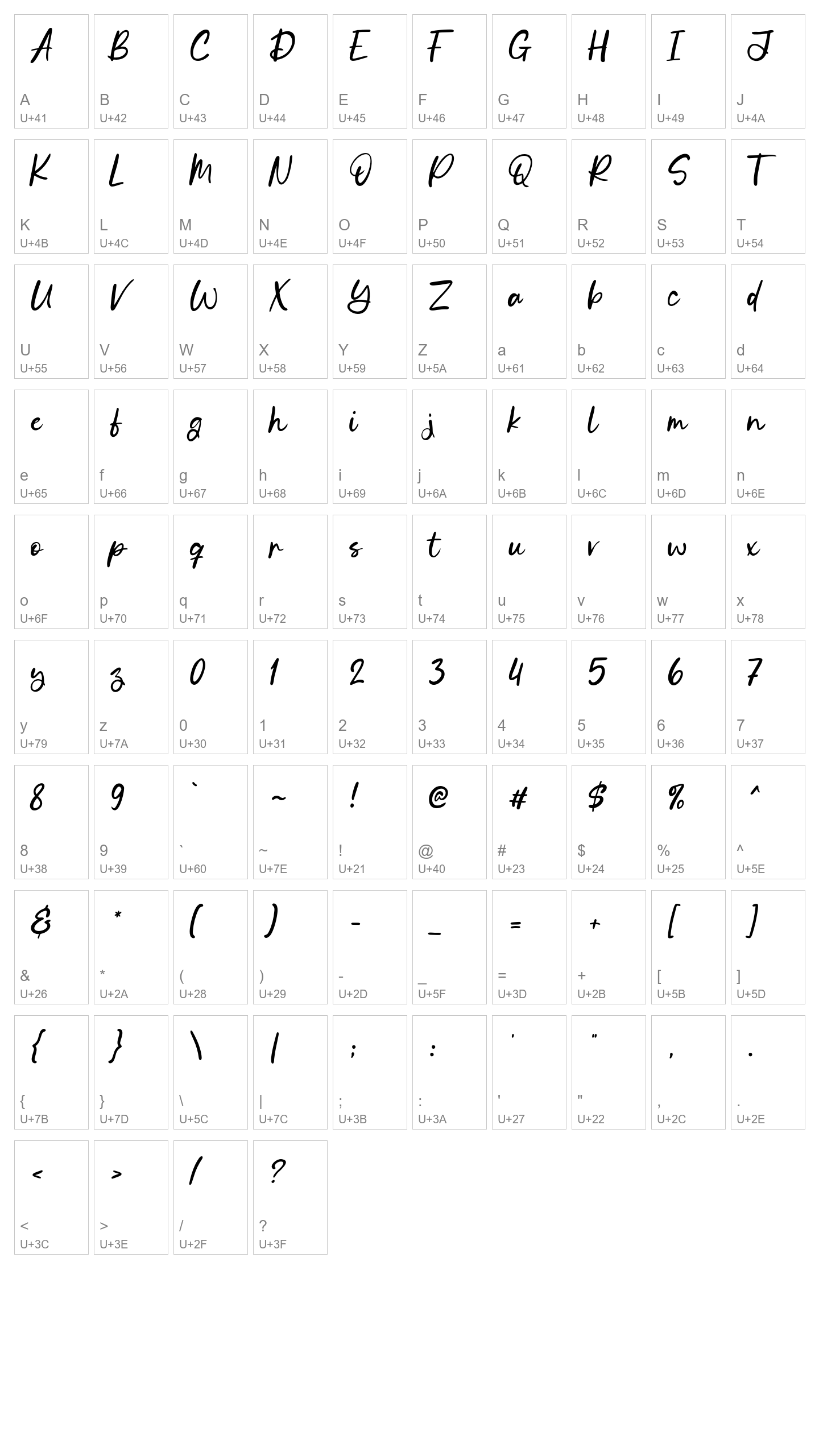 Character Map Image
