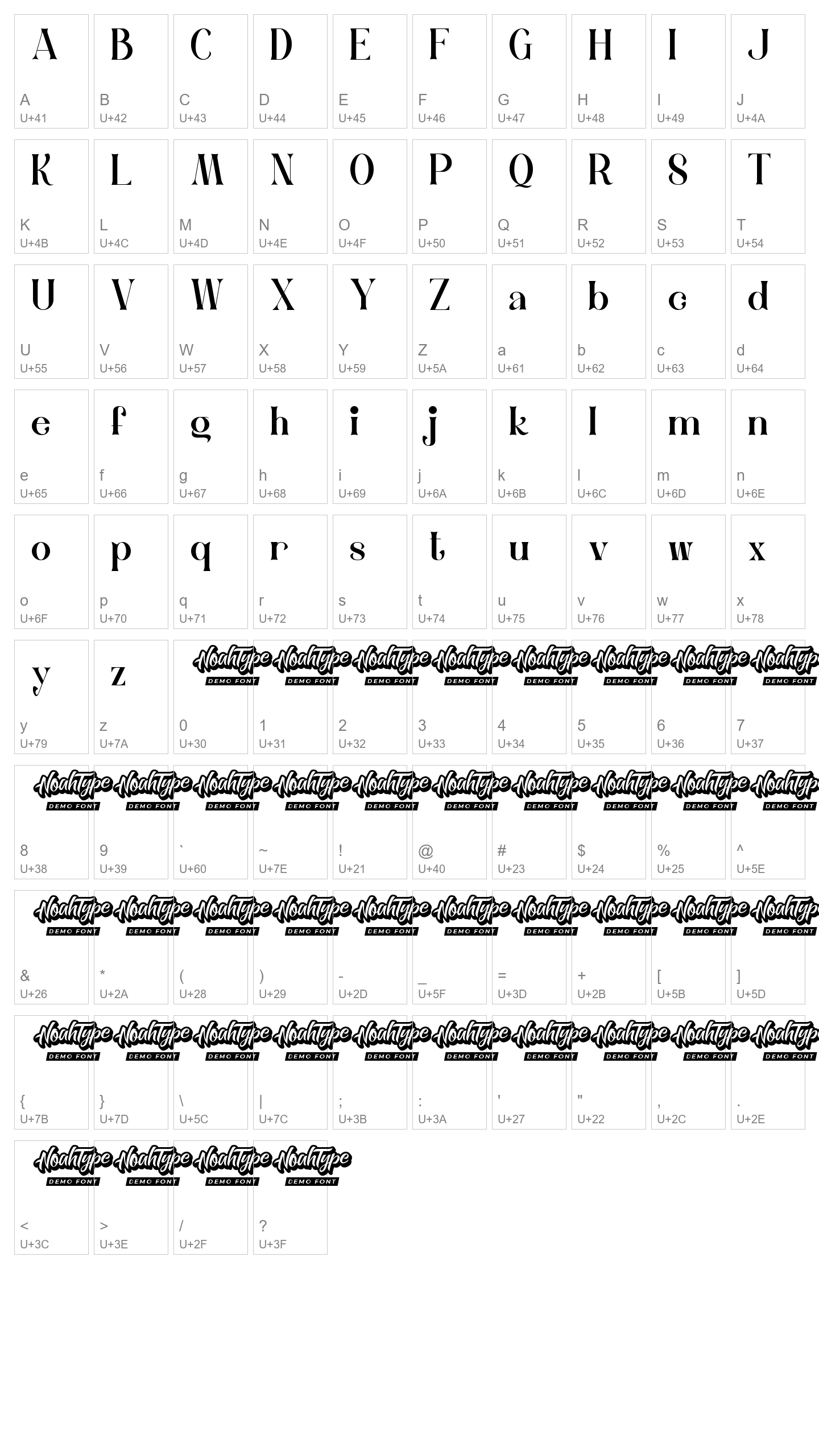 Character Map Image