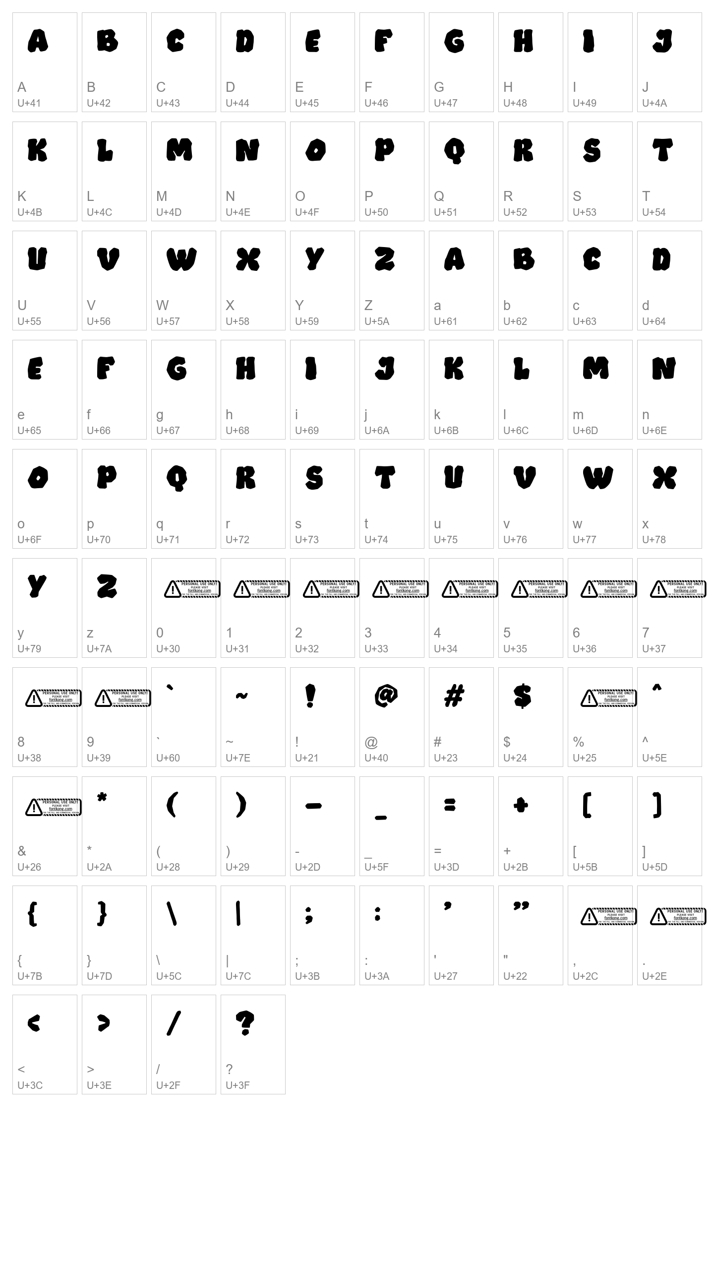 Character Map Image