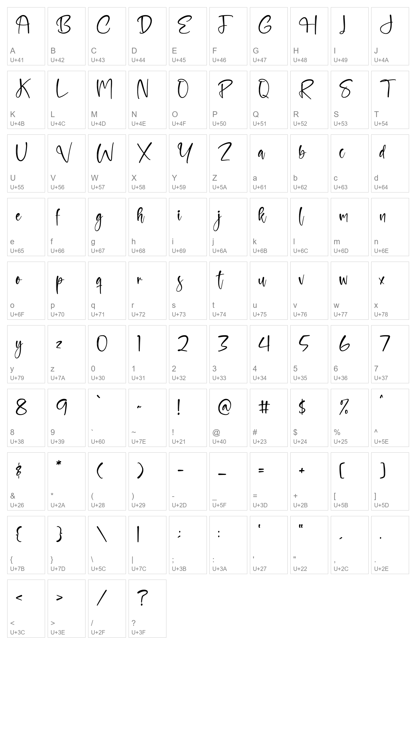 Character Map Image