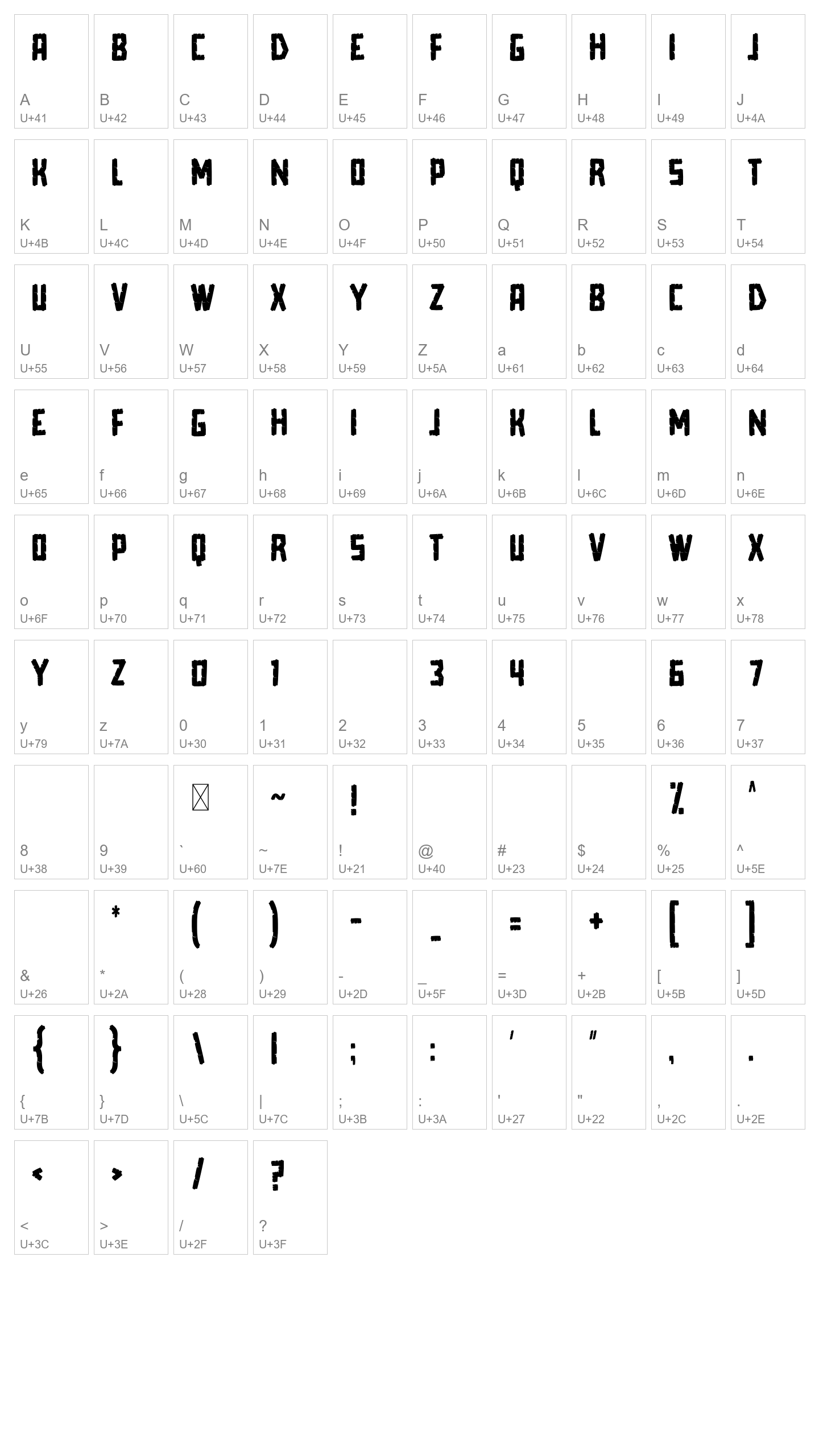 Character Map Image