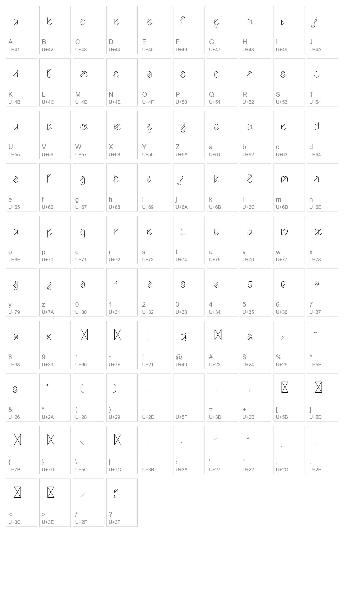 Character Map Image