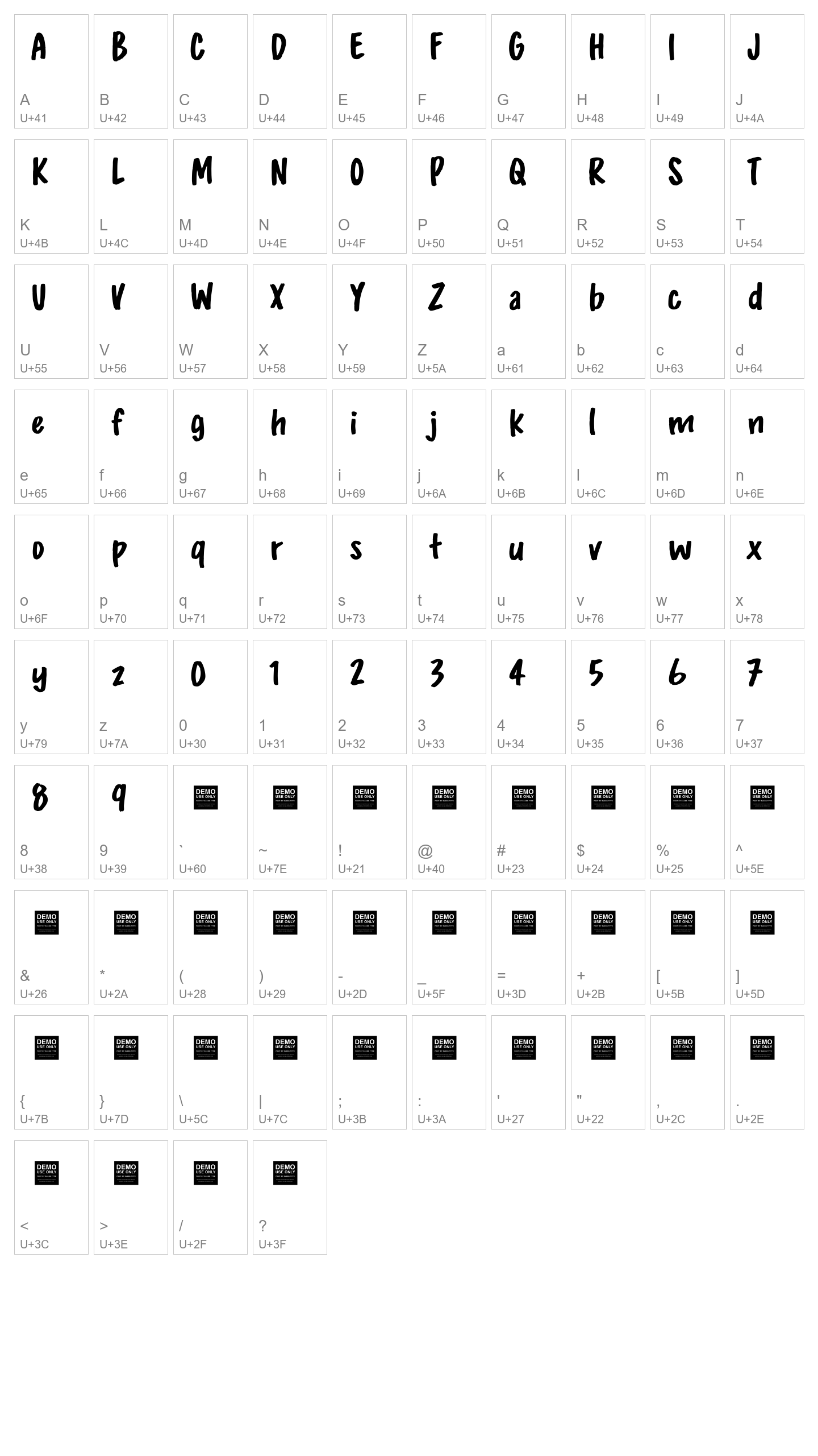 Character Map Image