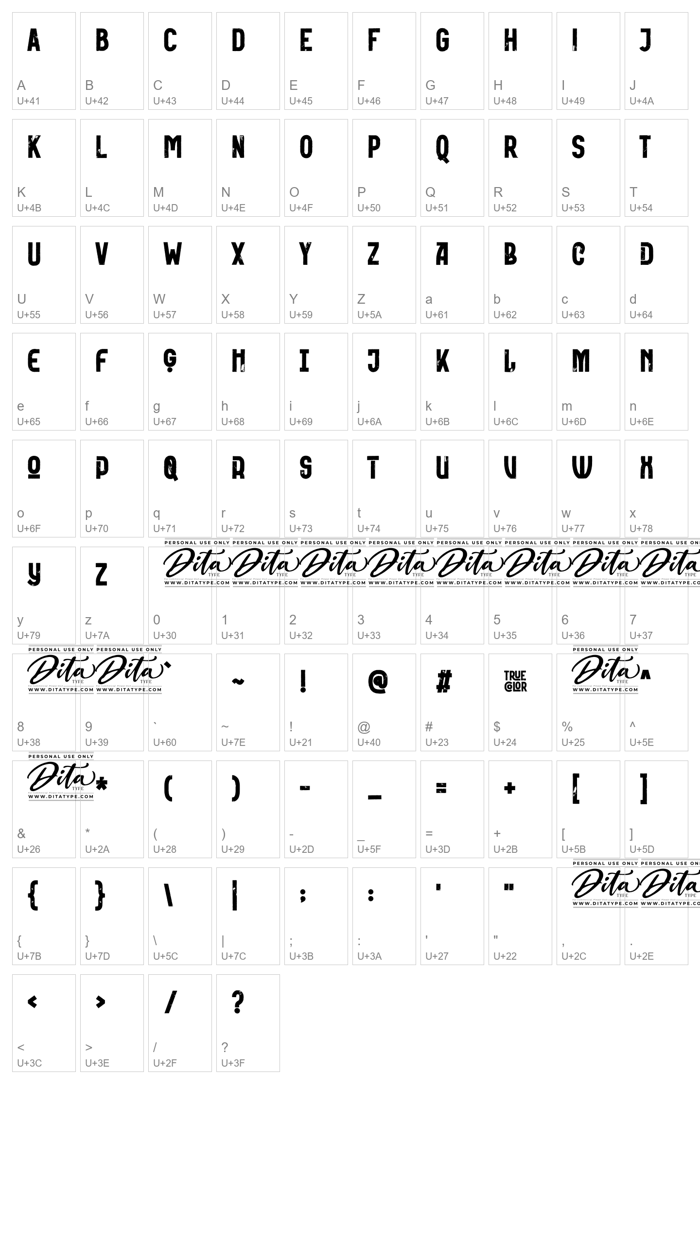 Character Map Image