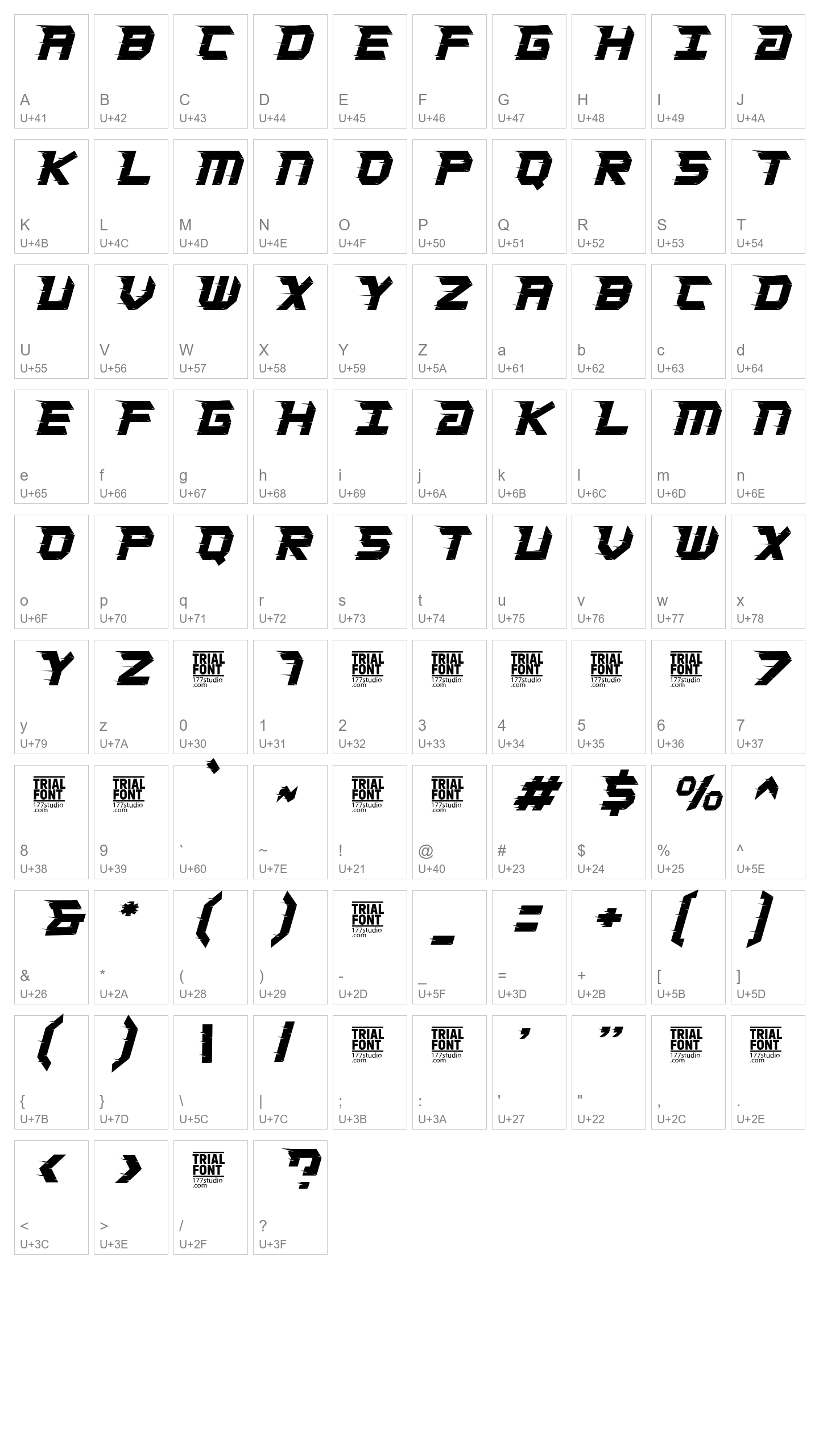 Character Map Image