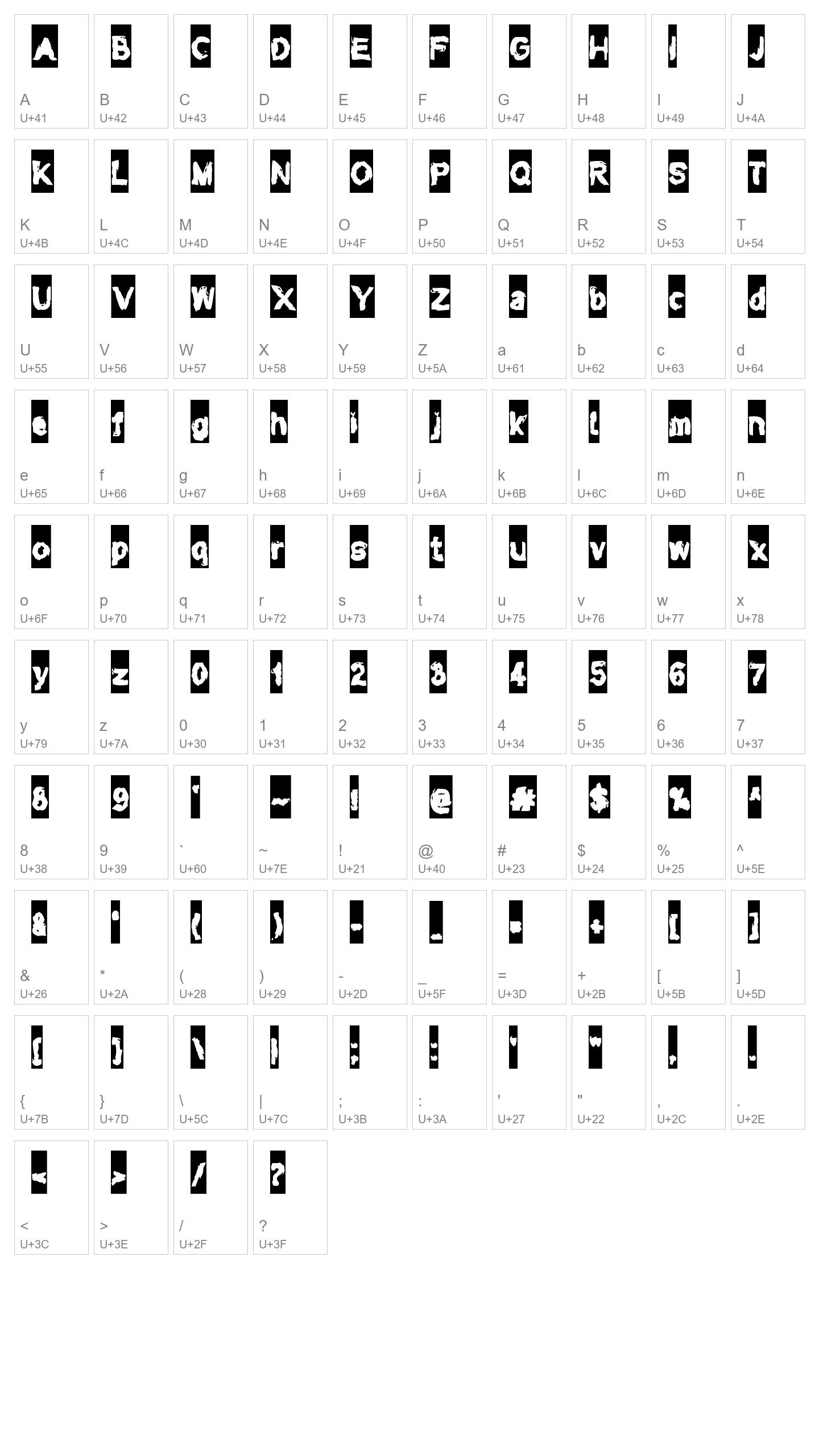 Character Map Image