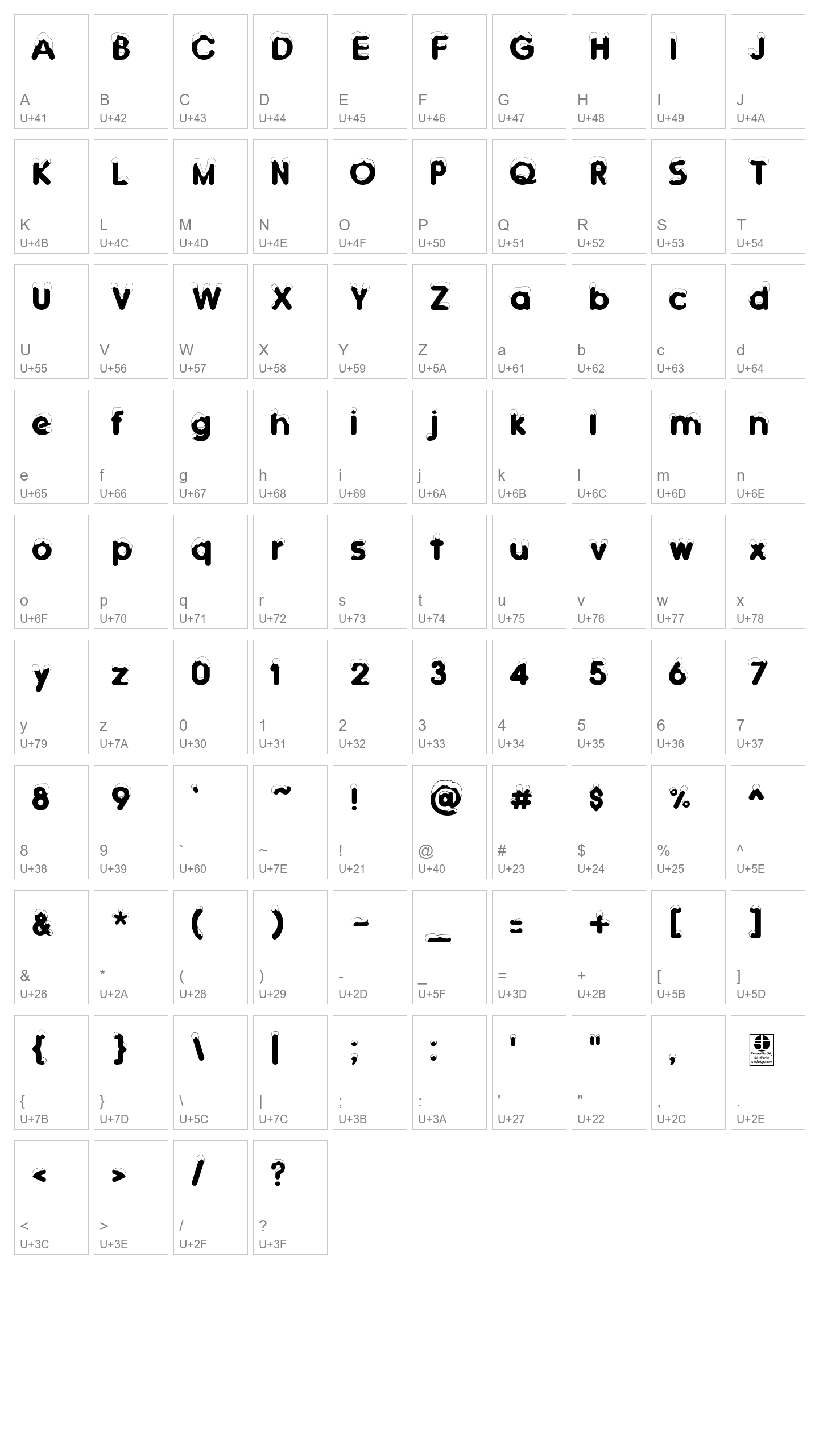 Character Map Image