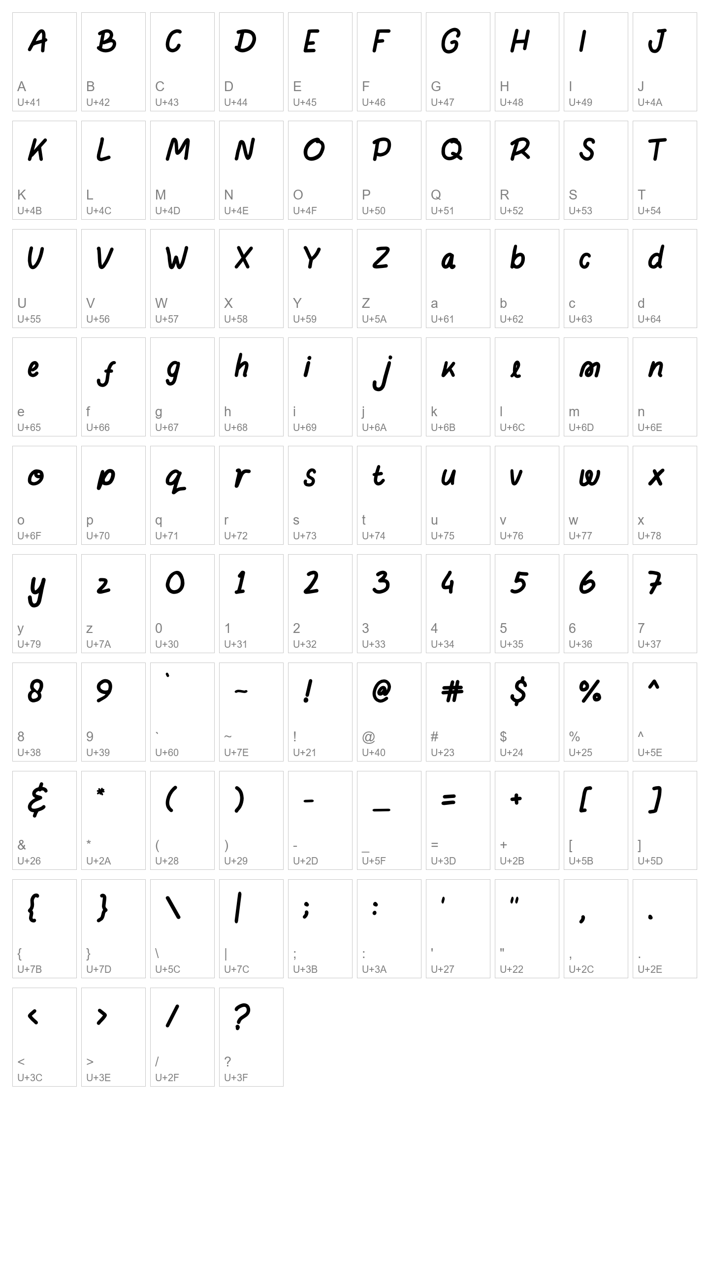 Character Map Image