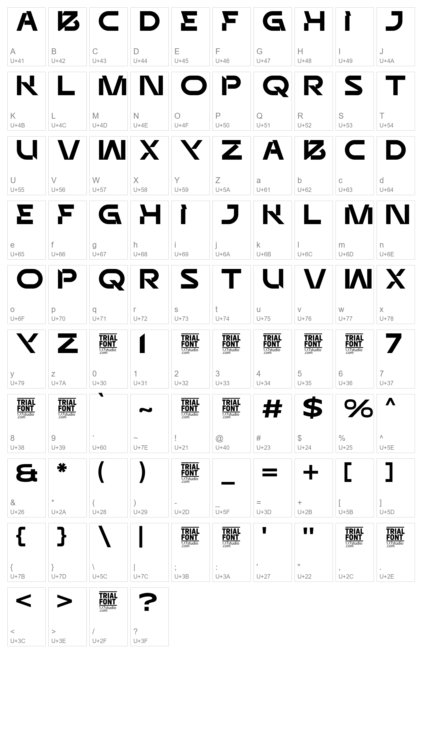 Character Map Image