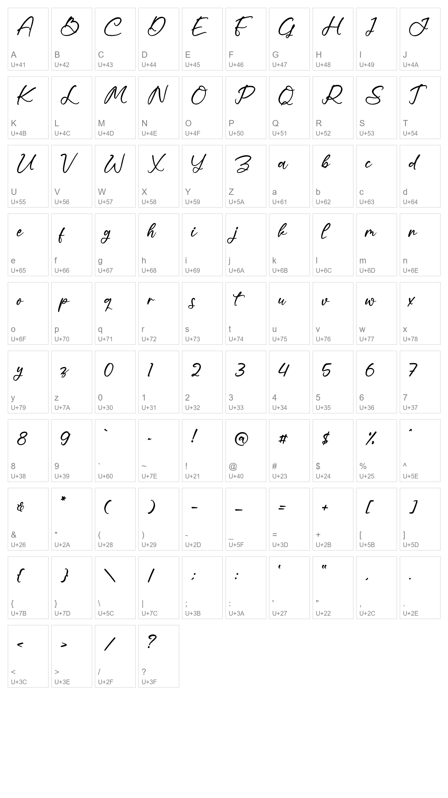 Character Map Image