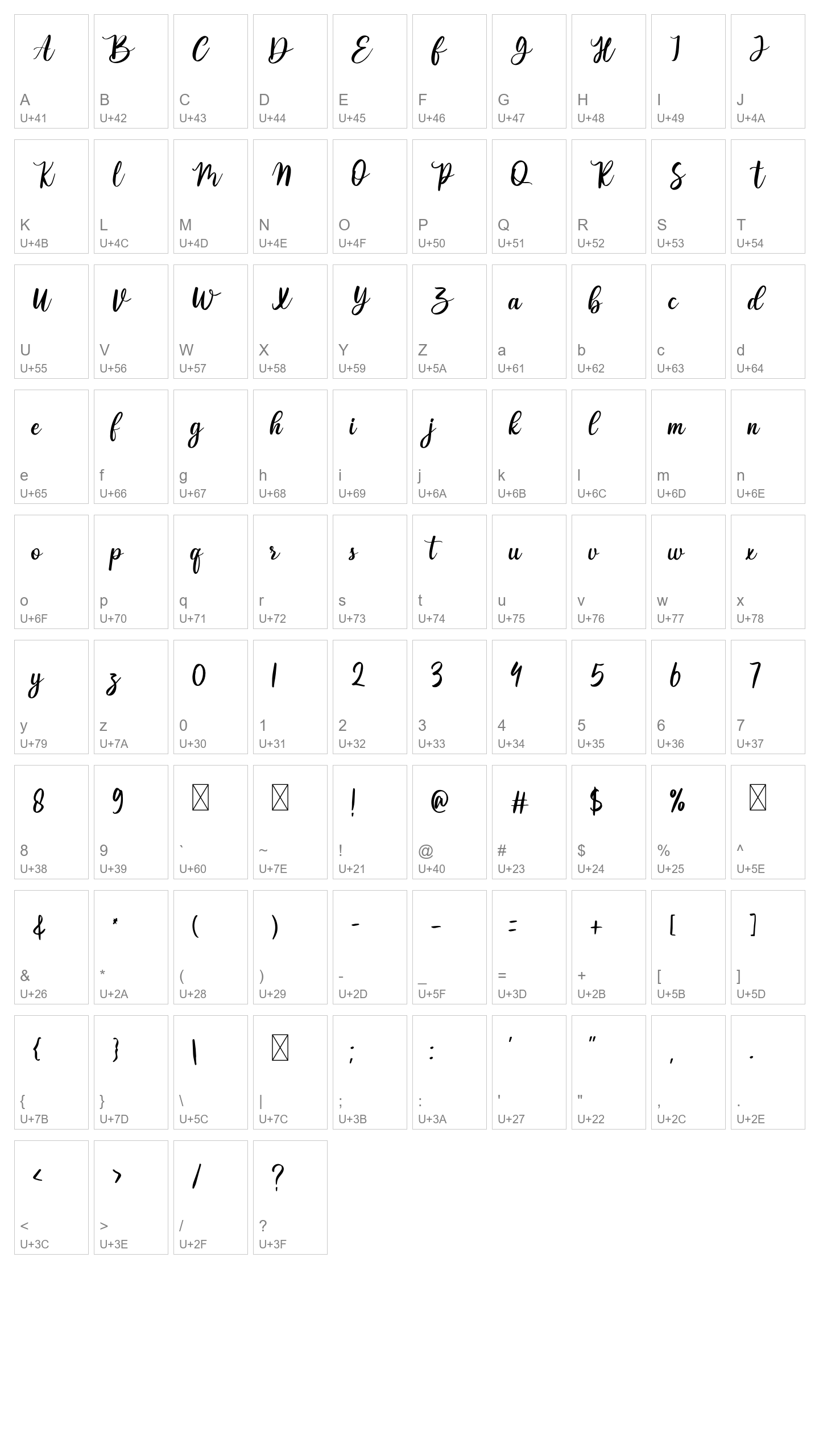 Character Map Image