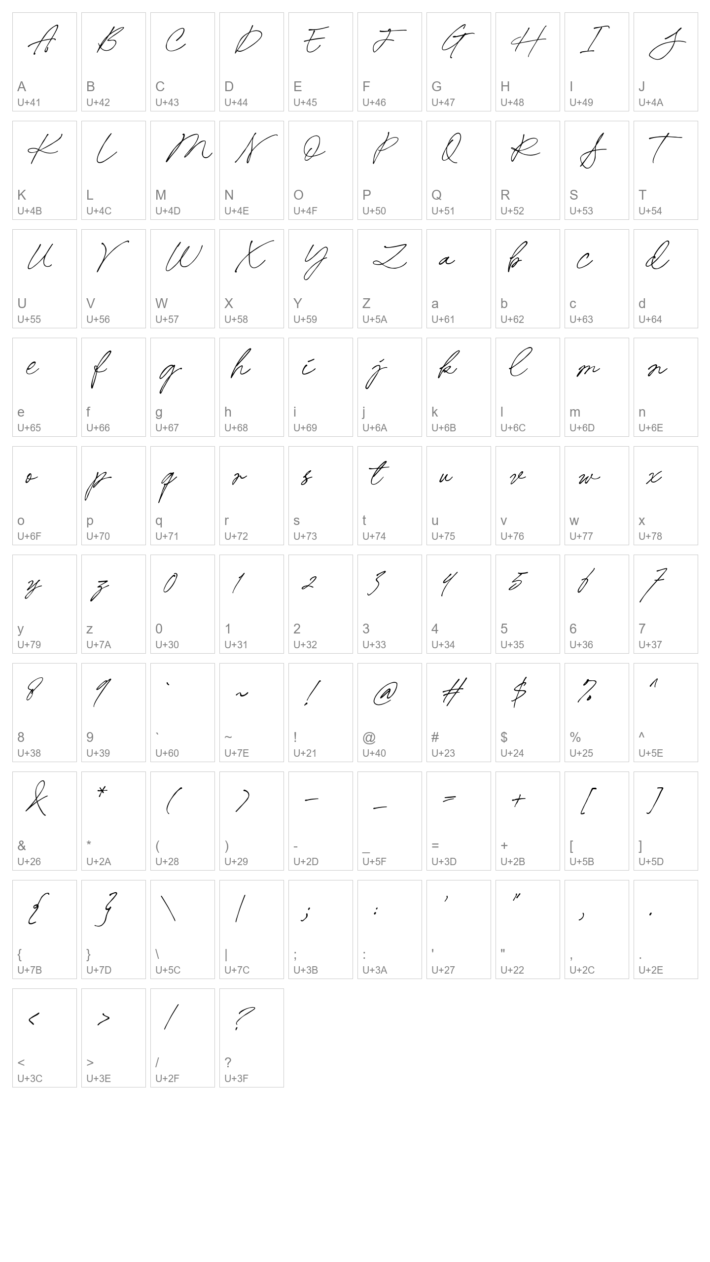 Character Map Image