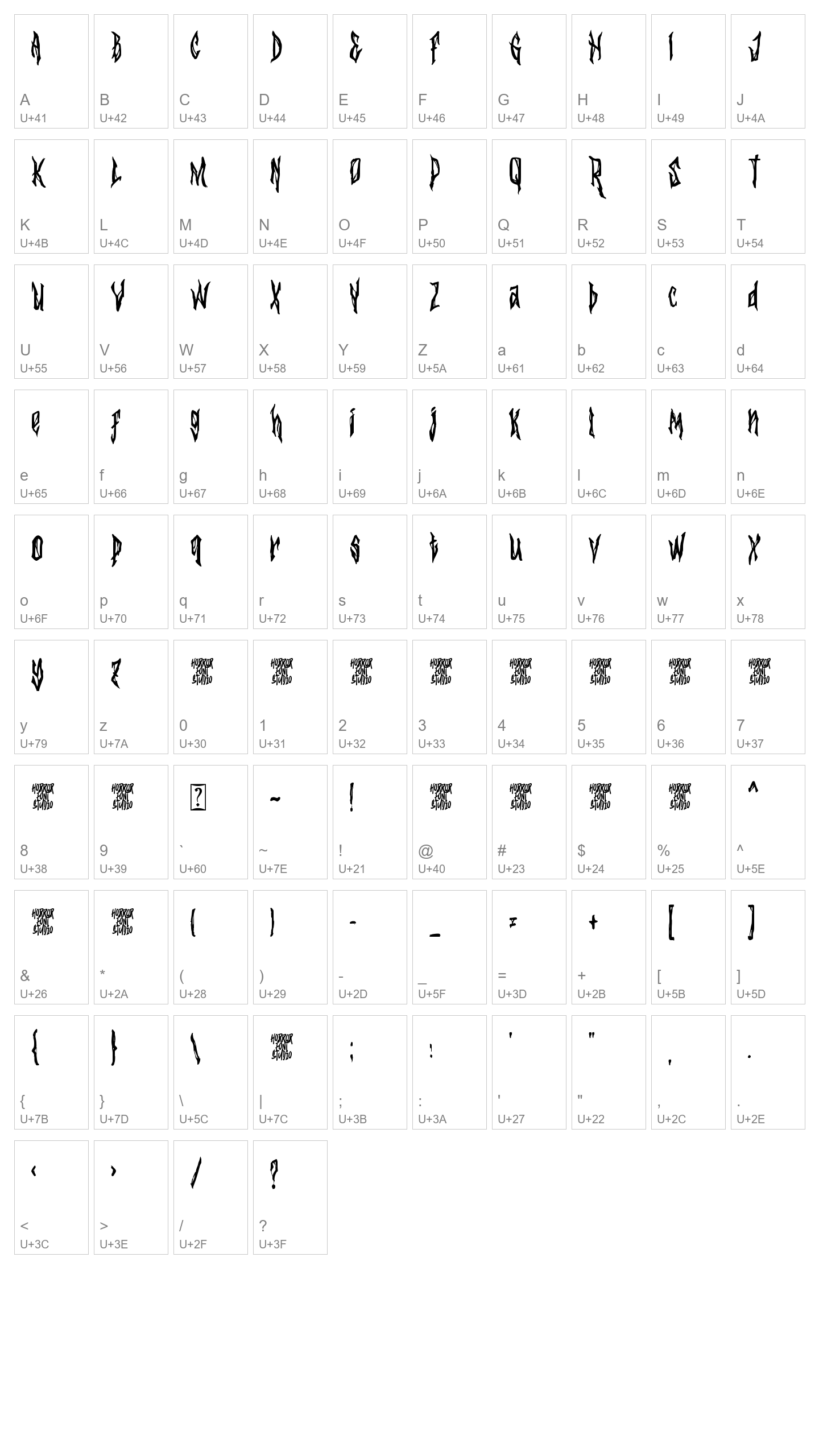 Character Map Image