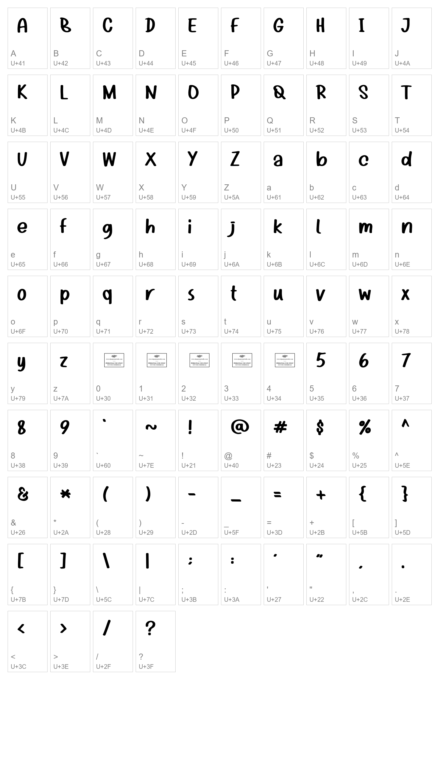 Character Map Image