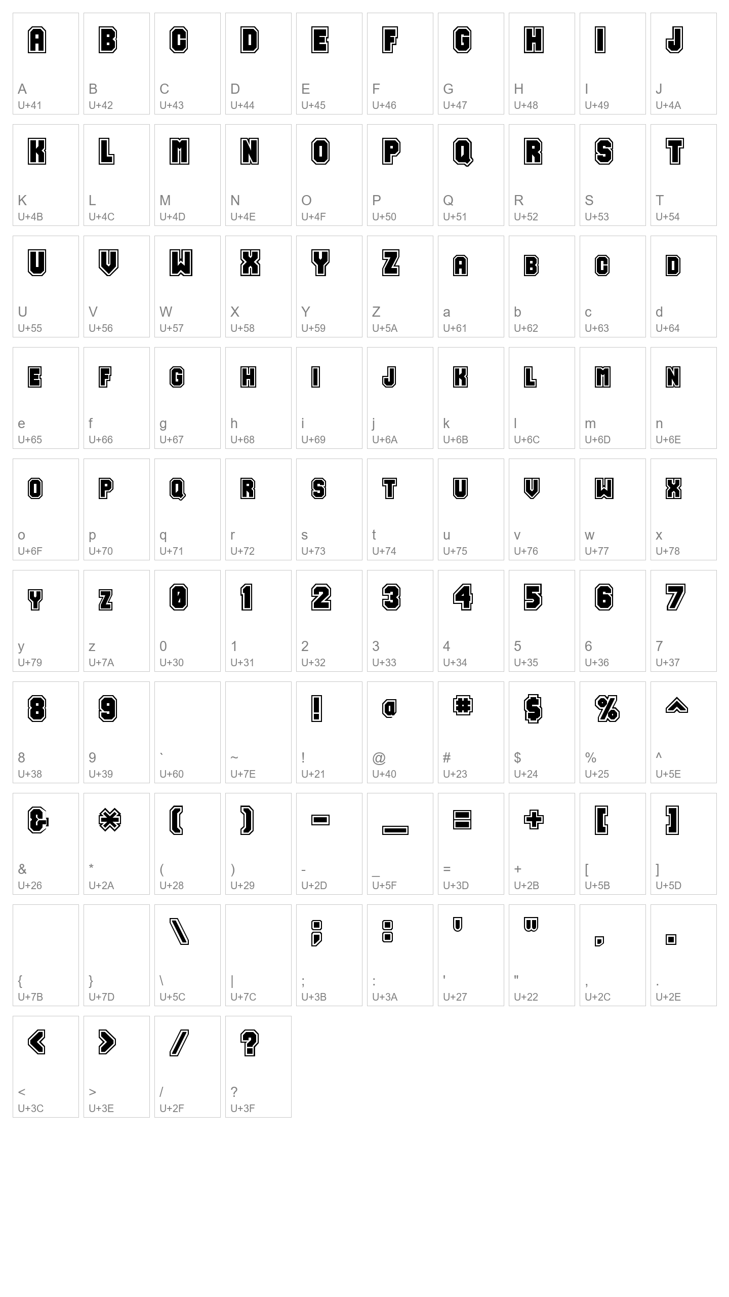 Character Map Image