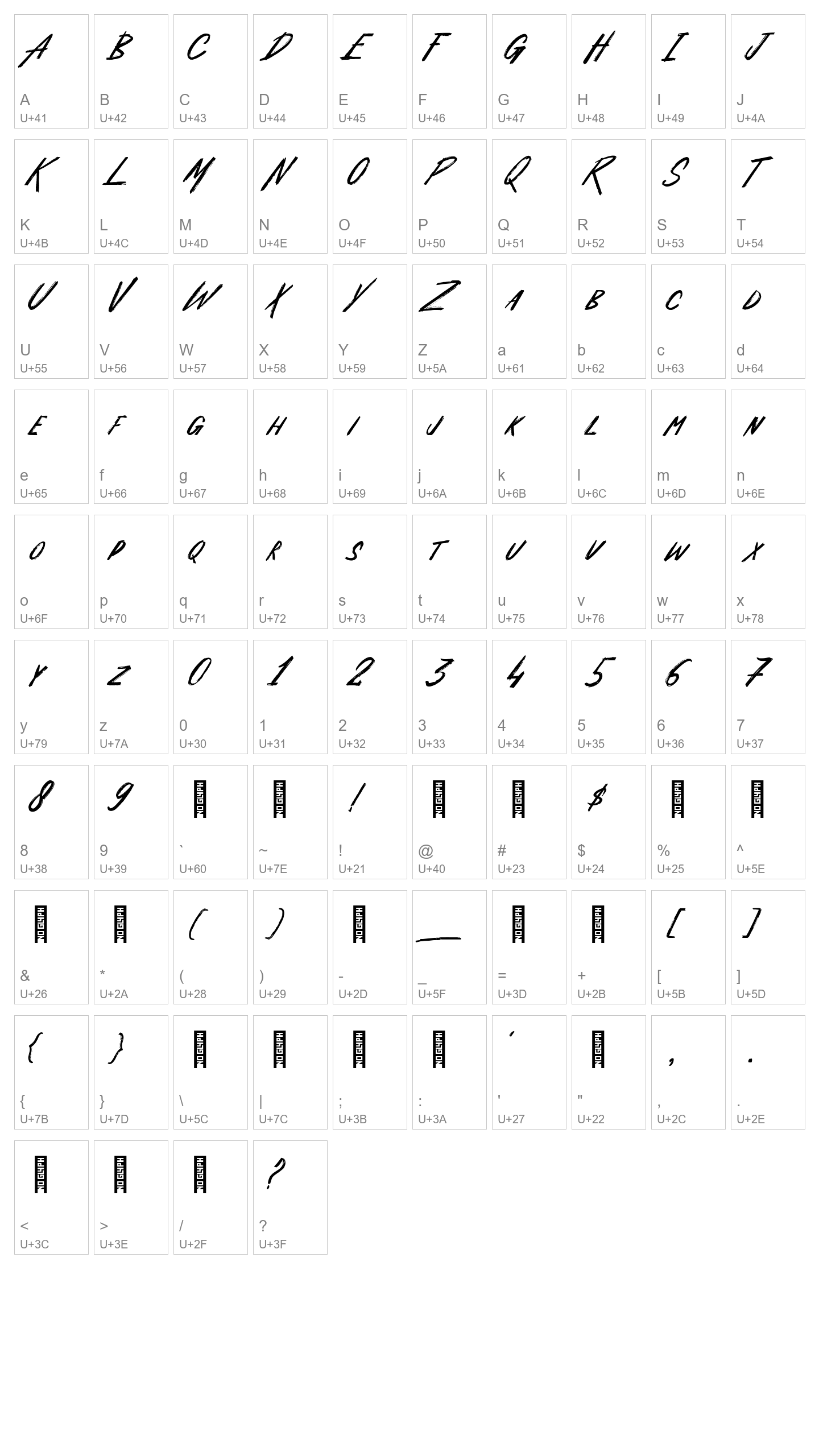 Character Map Image