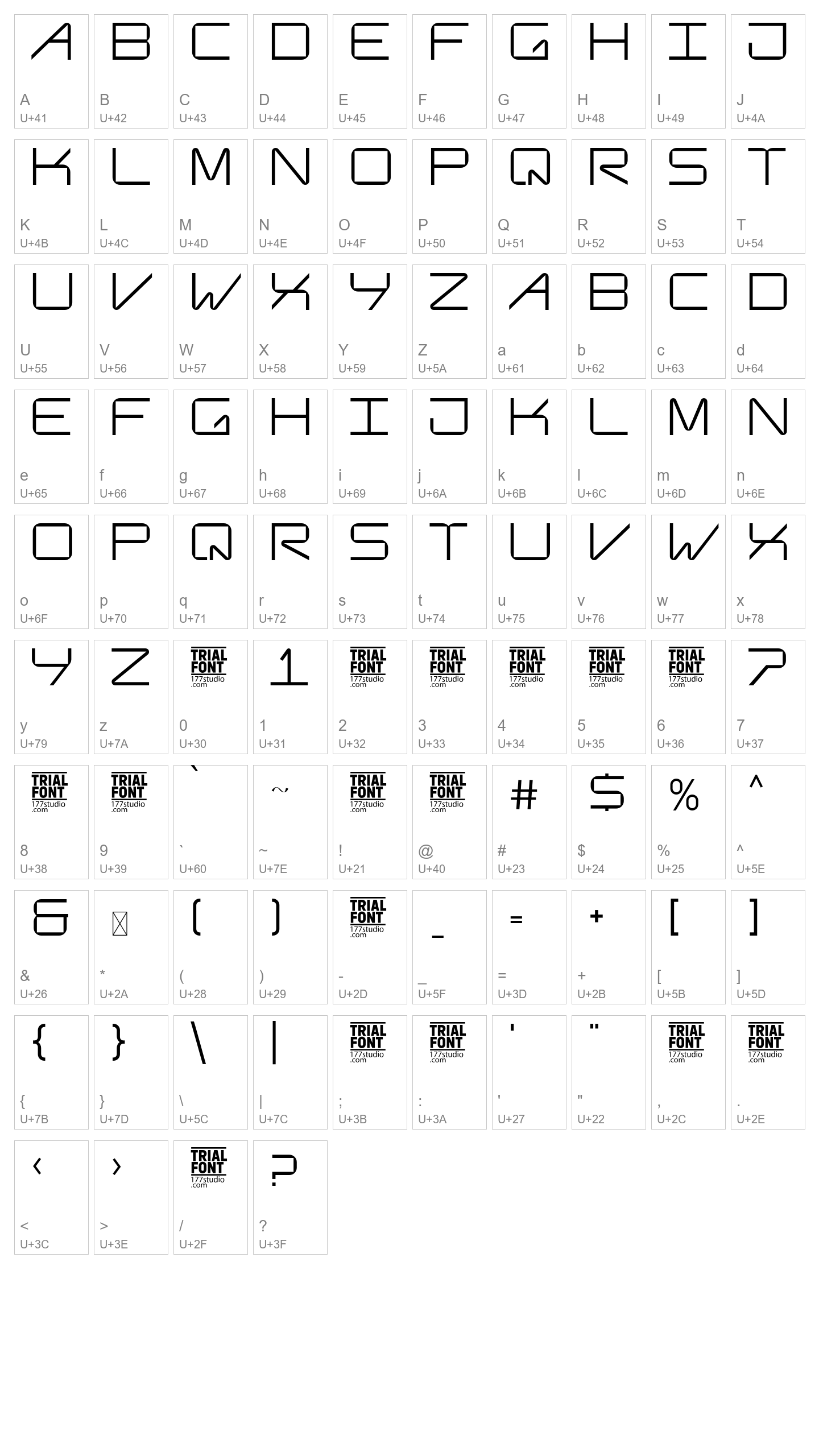 Character Map Image