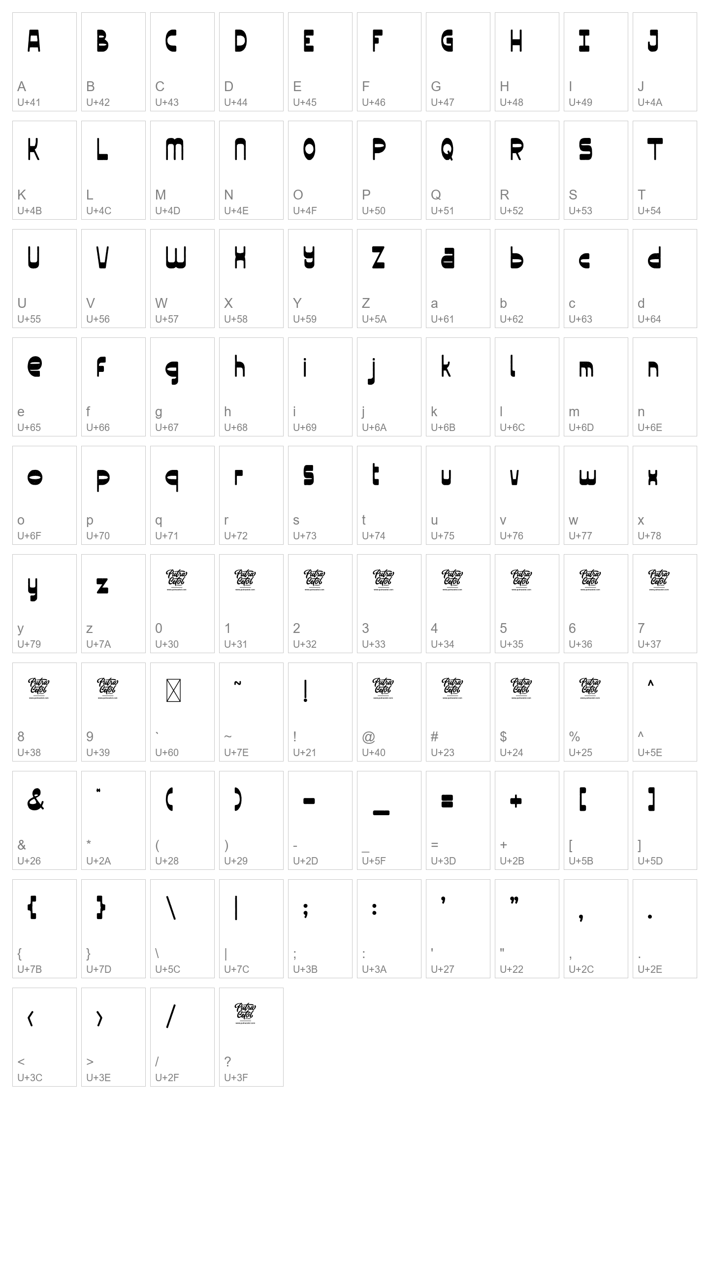 Character Map Image