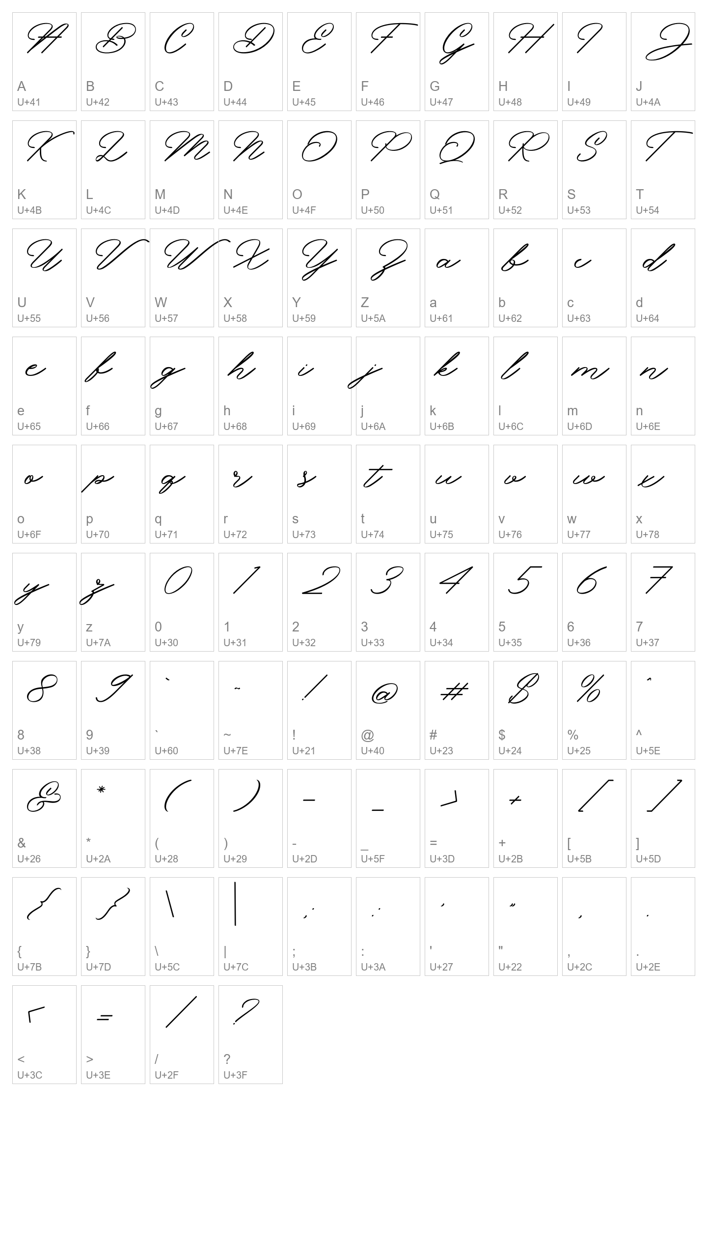 Character Map Image