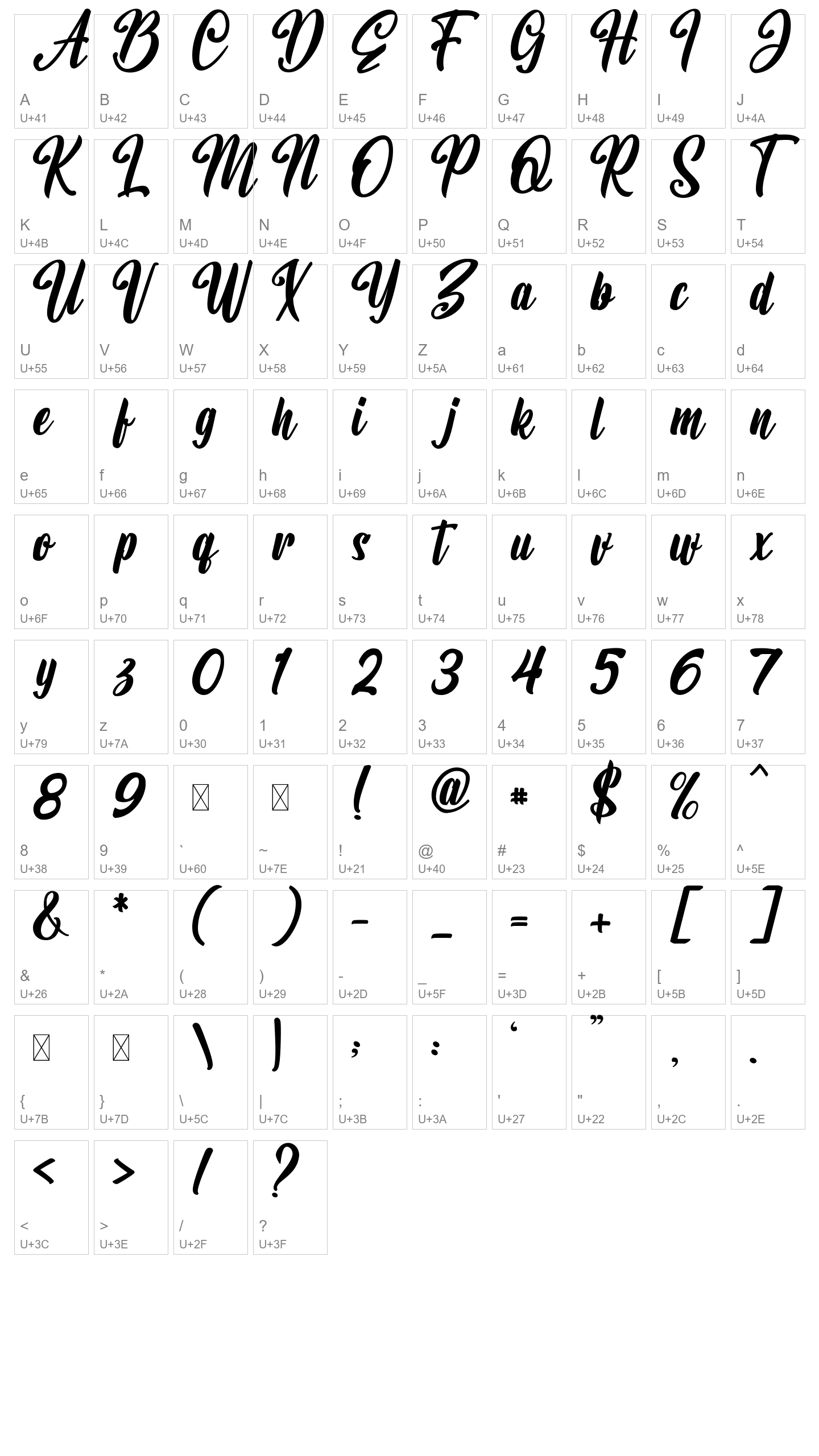 Character Map Image