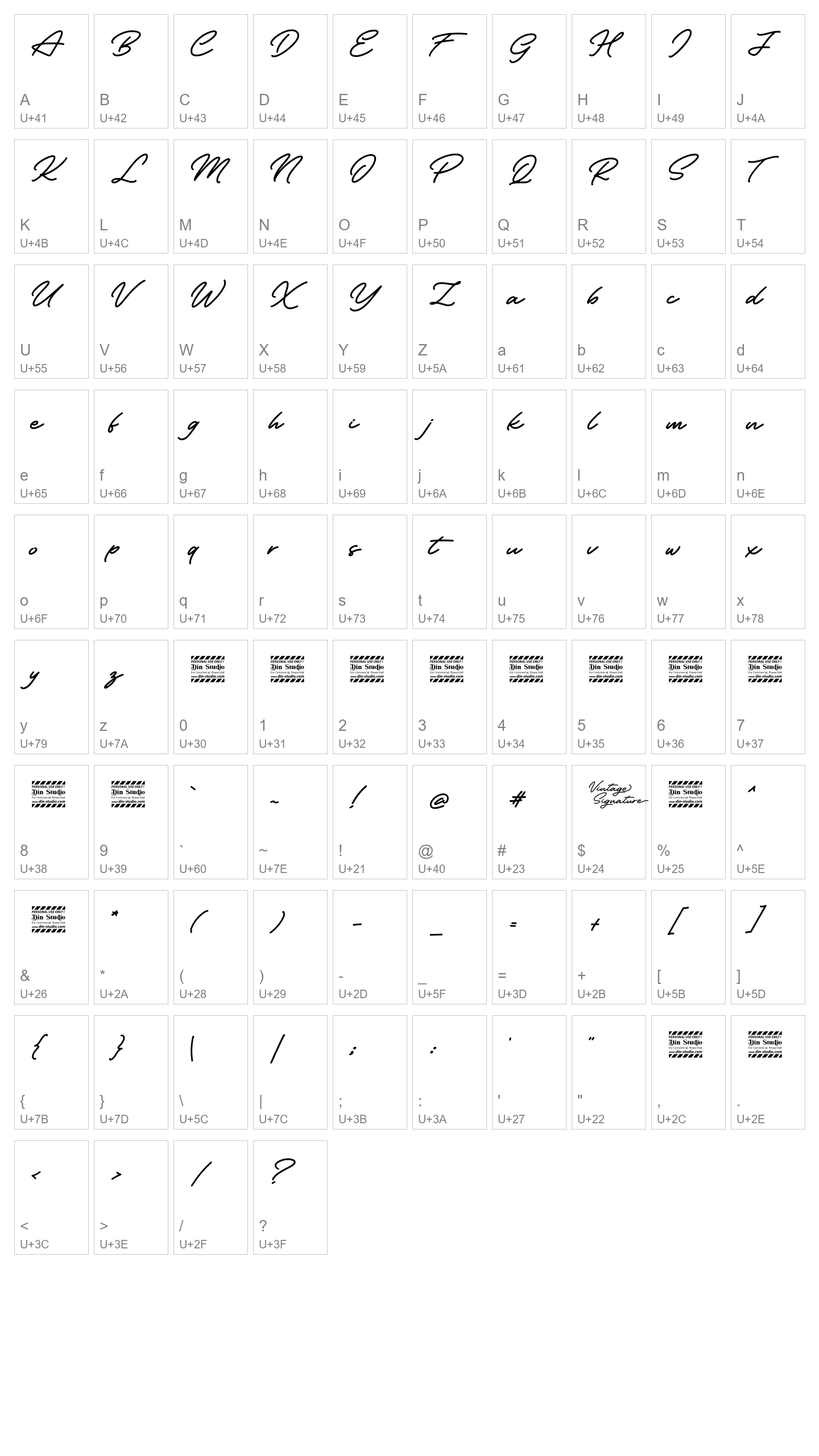 Character Map Image
