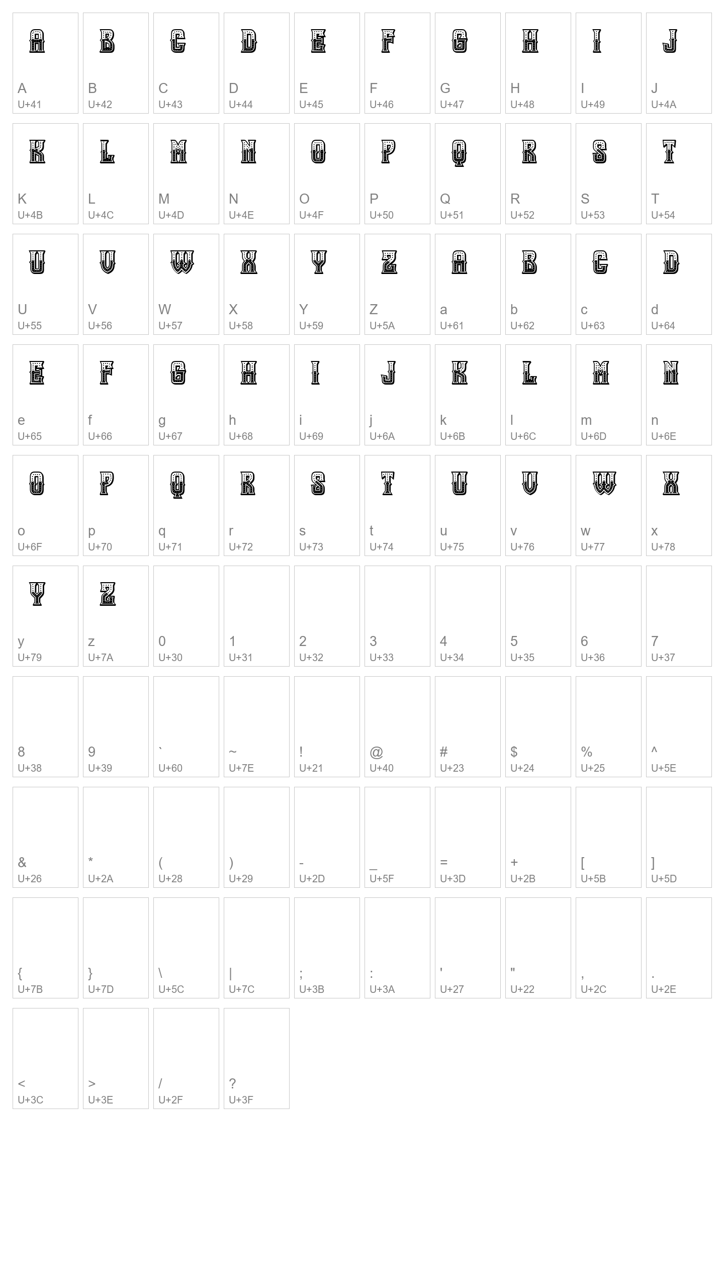 Character Map Image