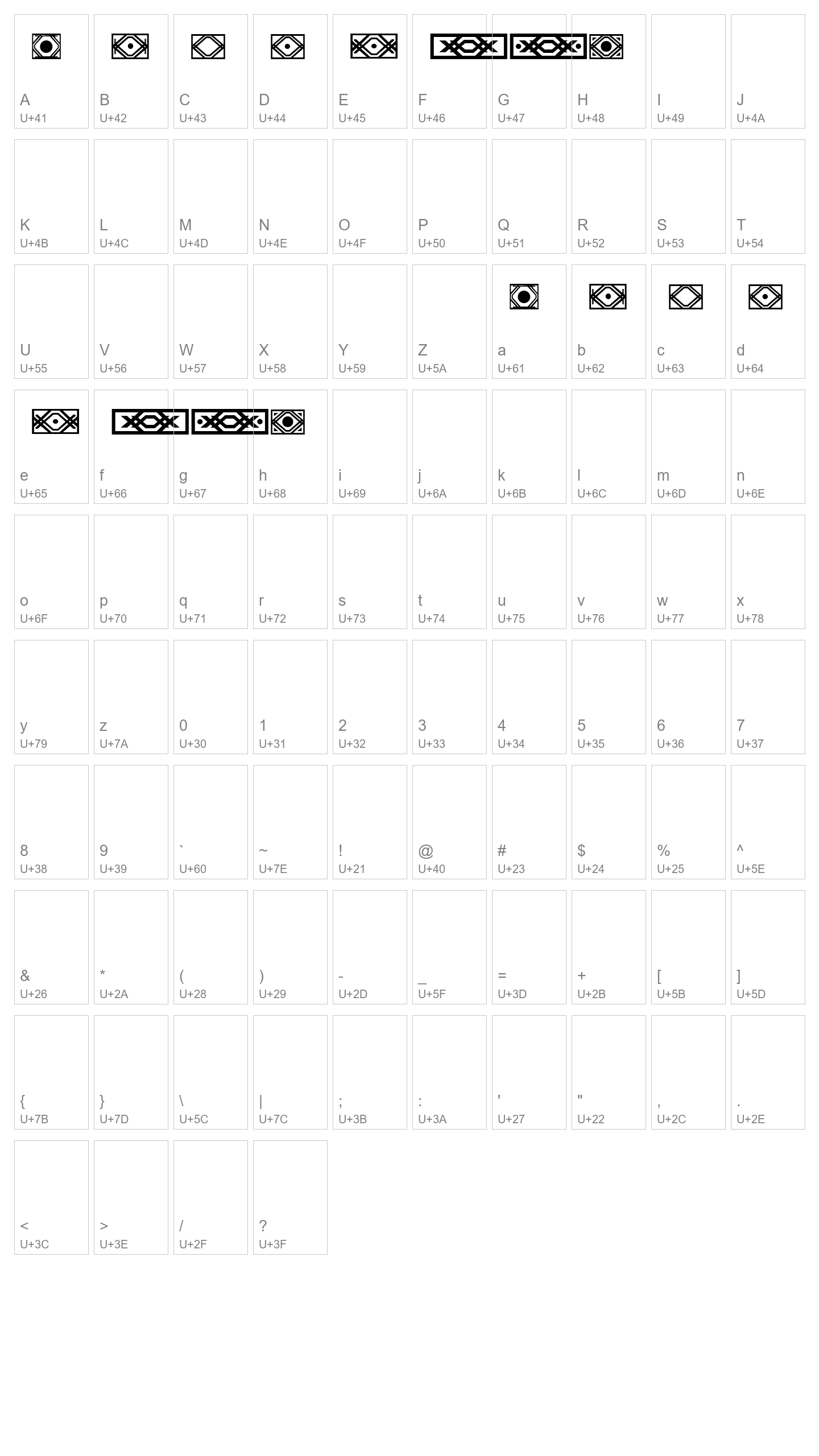 Character Map Image