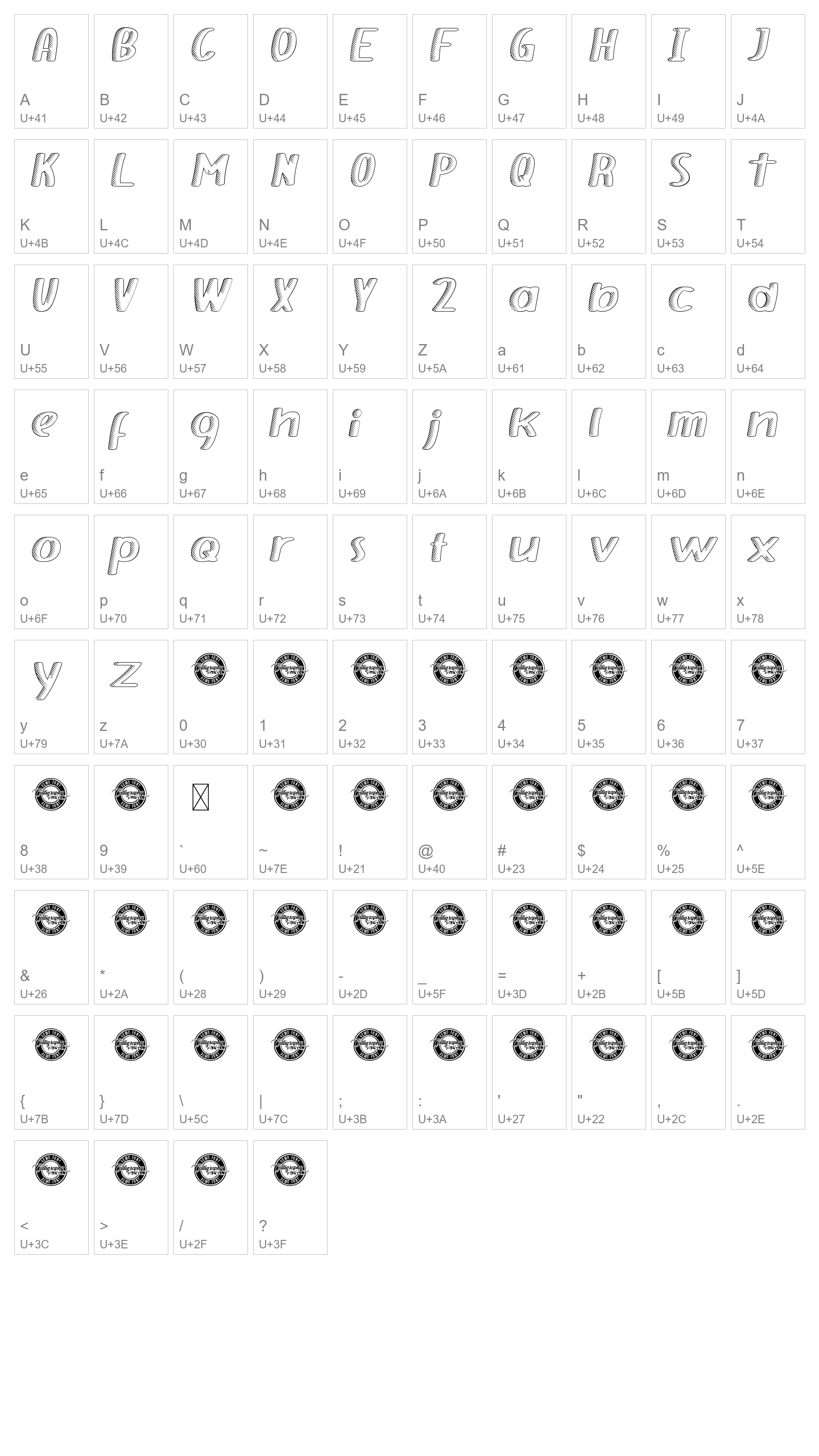 Character Map Image