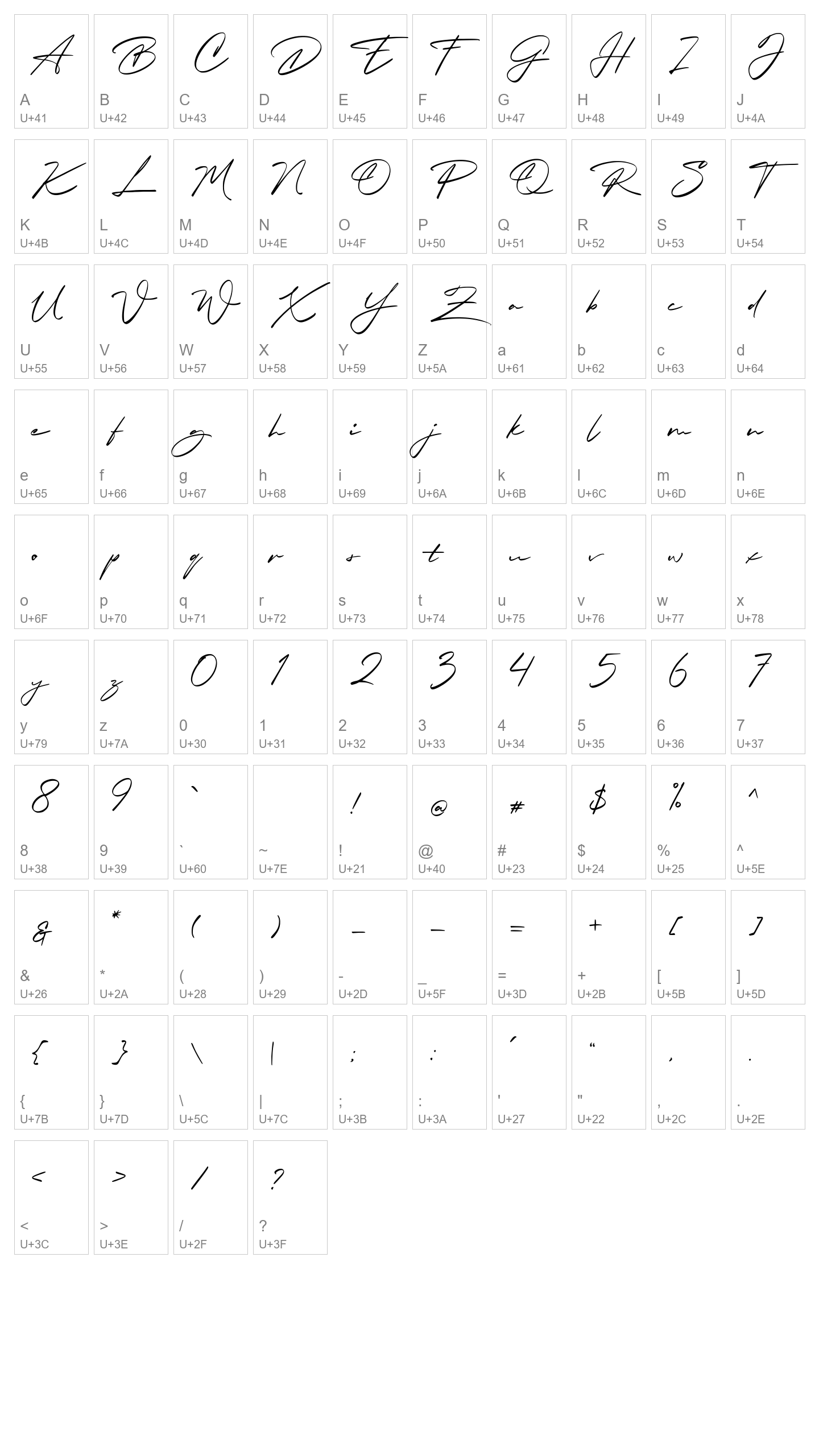 Character Map Image