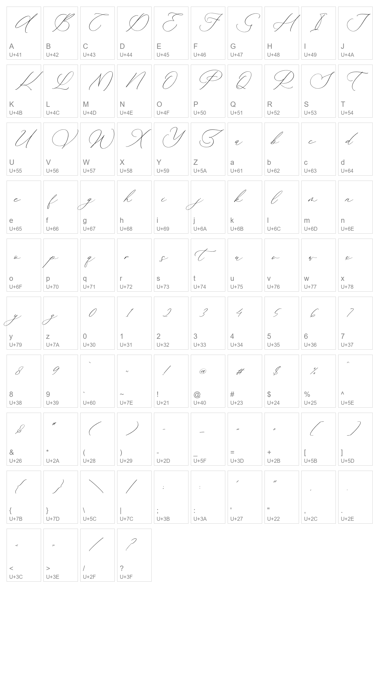 Character Map Image