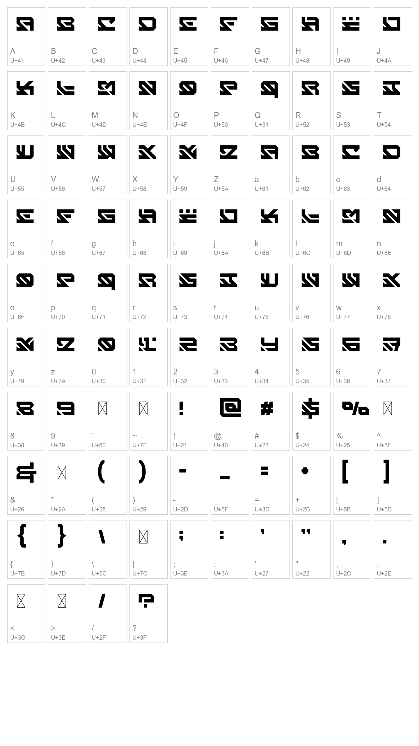 Character Map Image