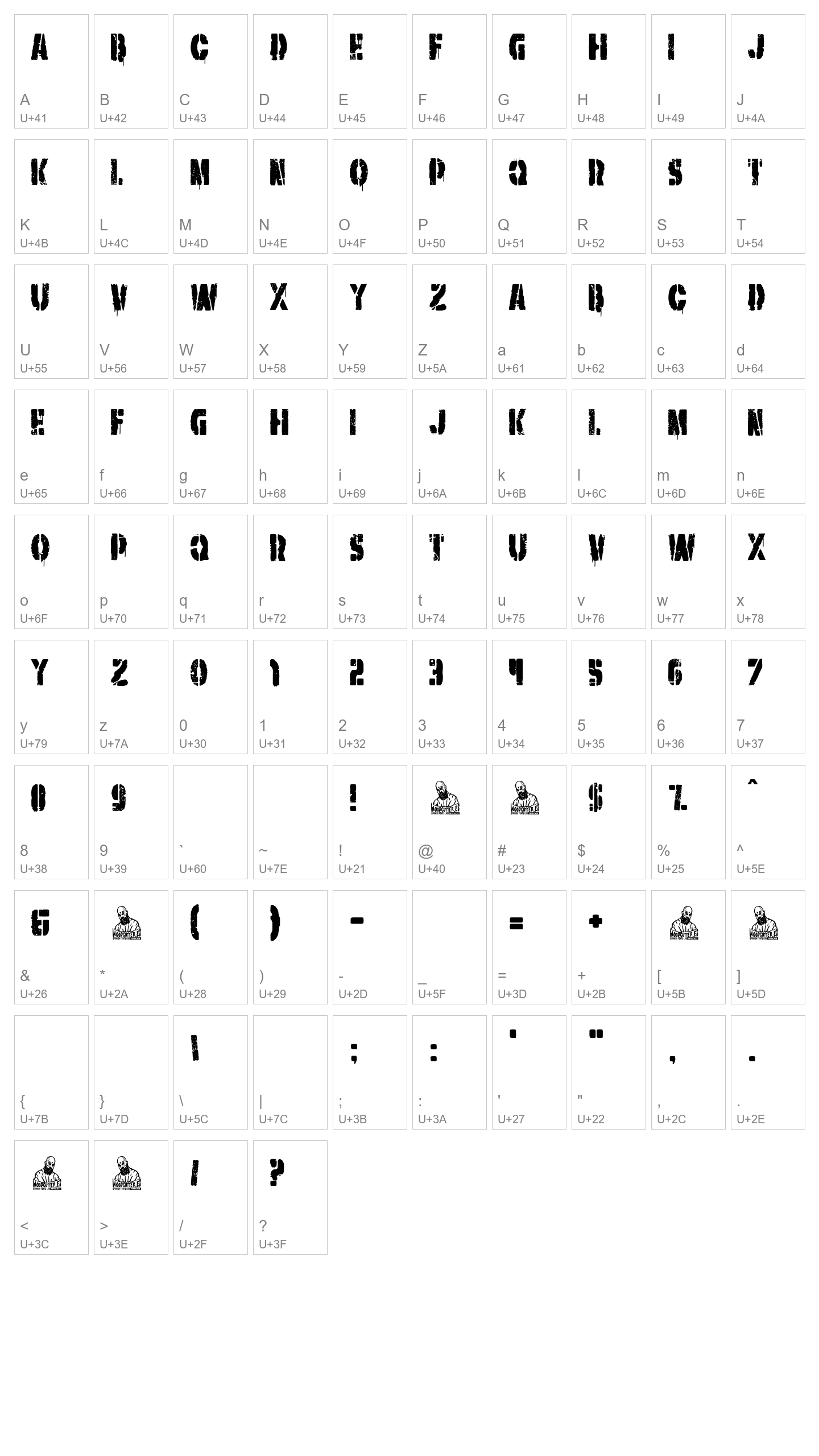Character Map Image