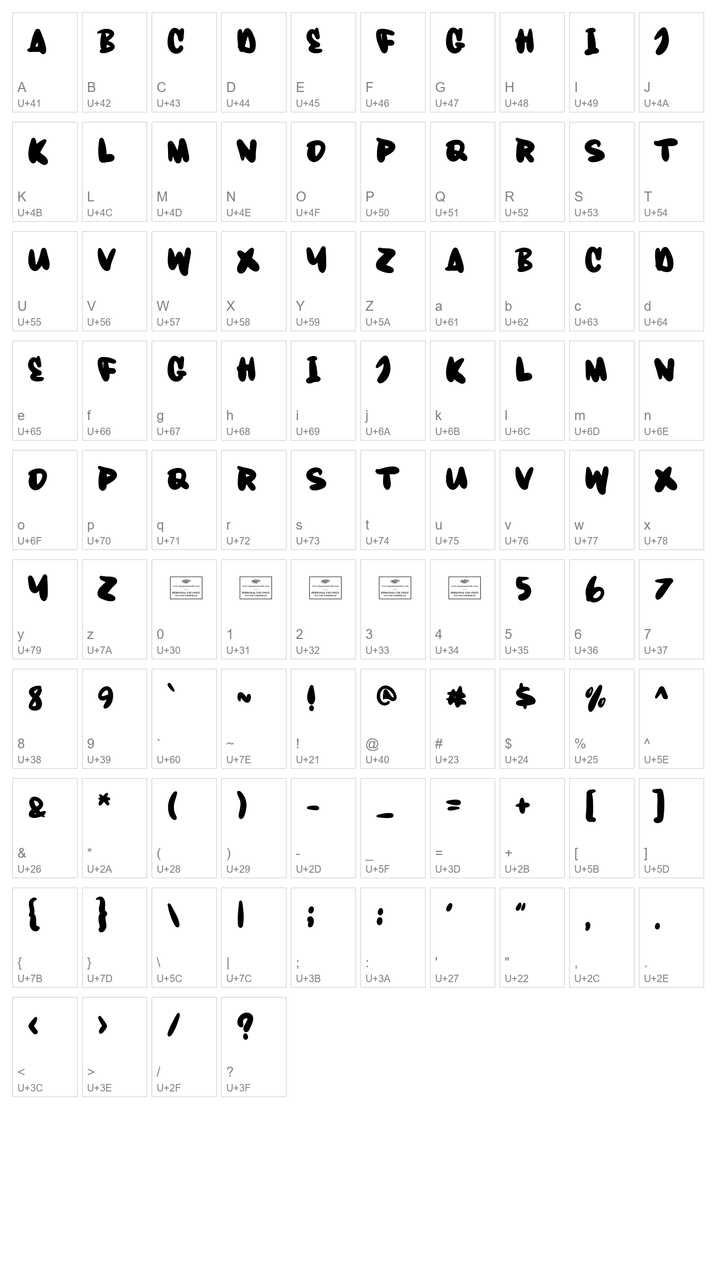 Character Map Image