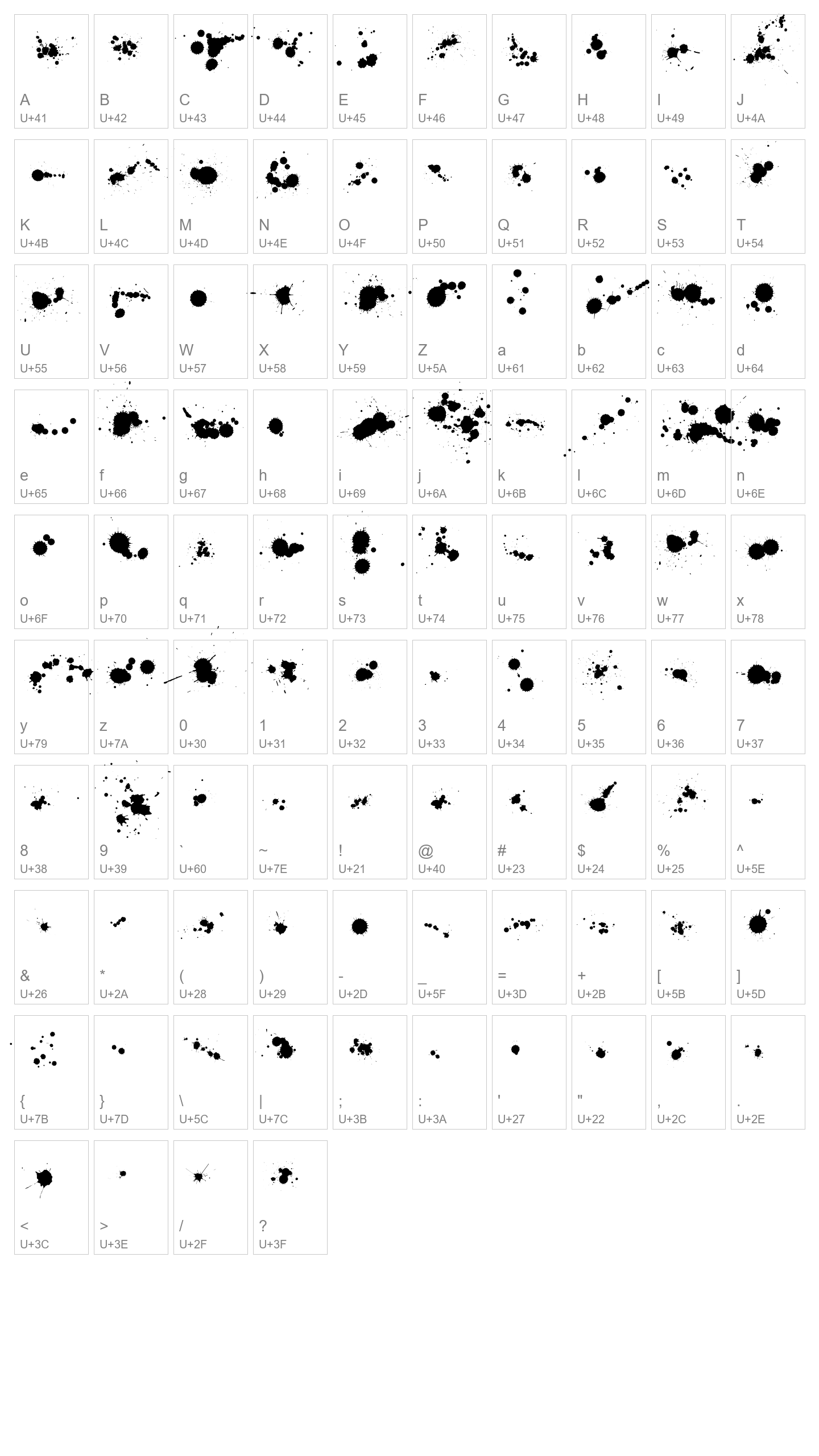 Character Map Image