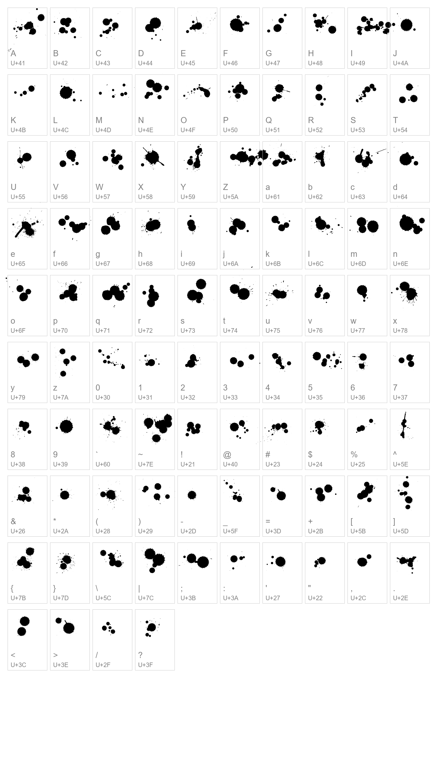 Character Map Image
