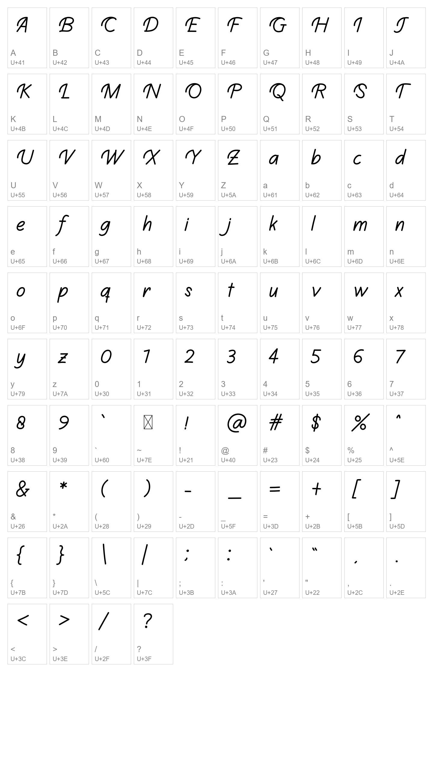 Character Map Image